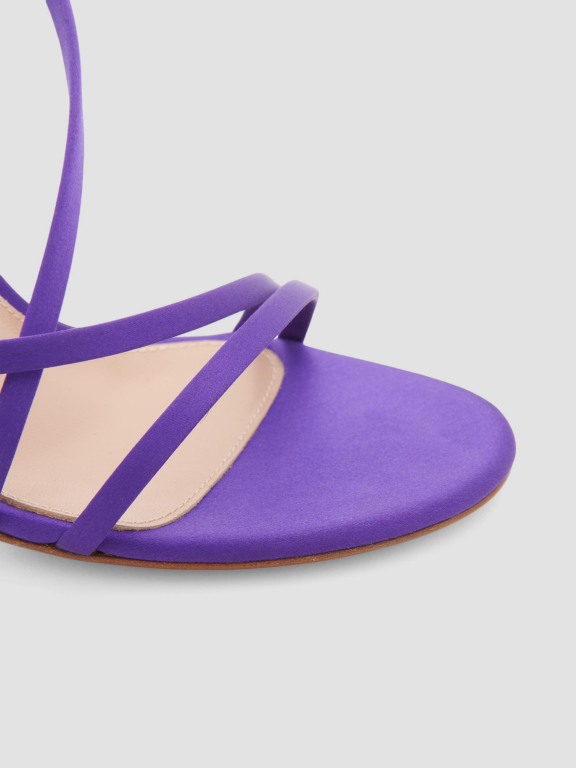 Gianvito Rossi 105MM Crepe Satin Stiletto-Heel Sandals | Saks