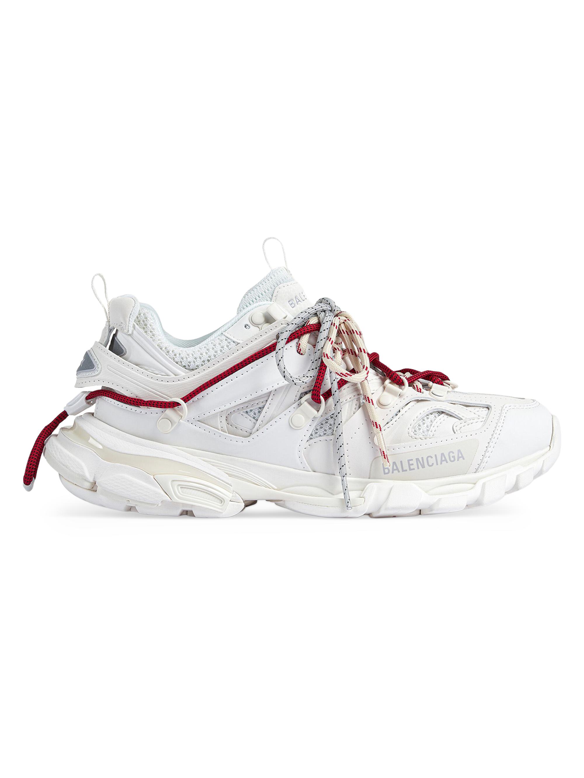 Balenciaga Women's Track Trail Laces Sneakers - Red Multicolor