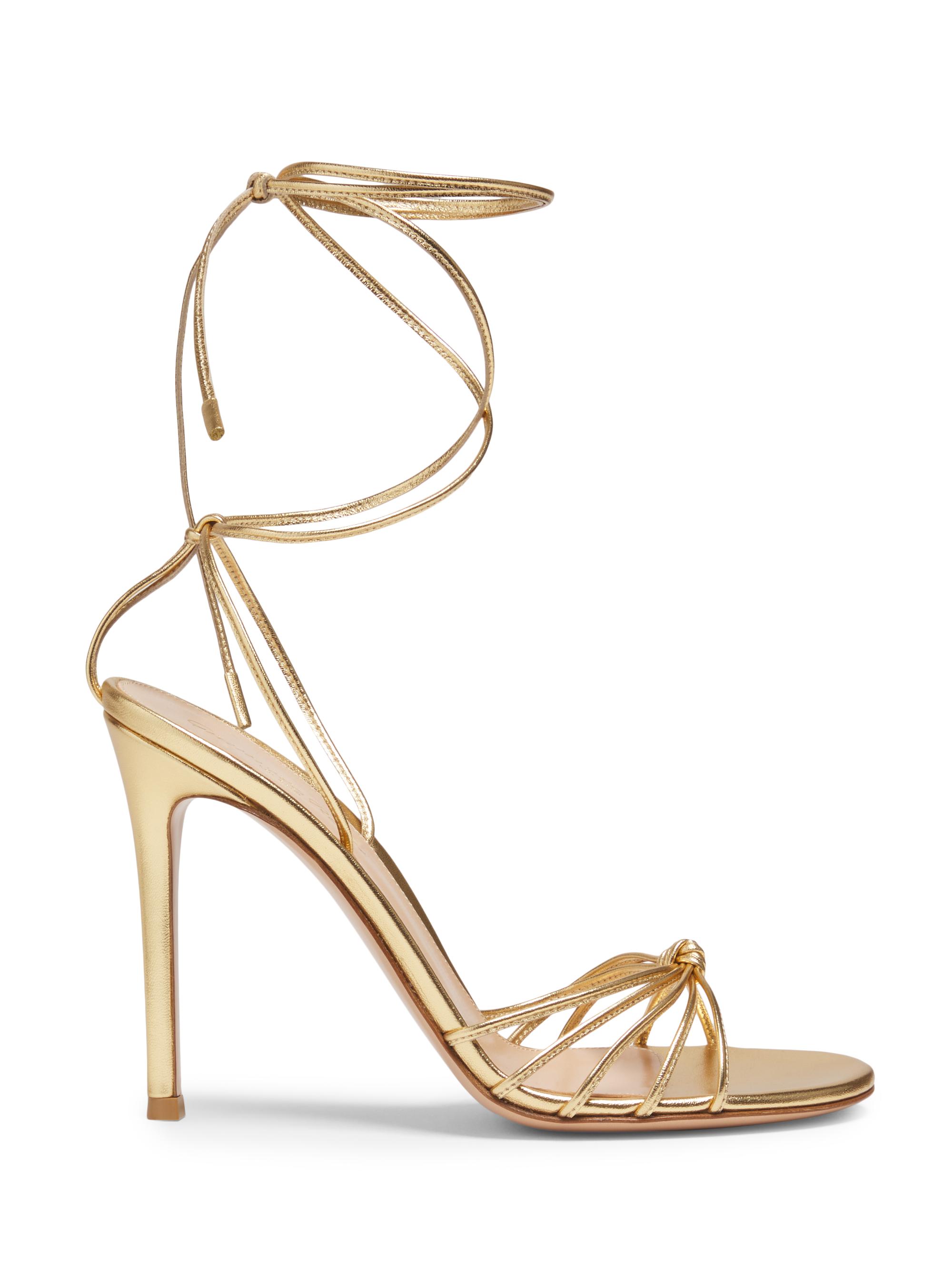 Gianvito Rossi Women's 105MM Leather Stiletto-Heel Sandals - Mekong