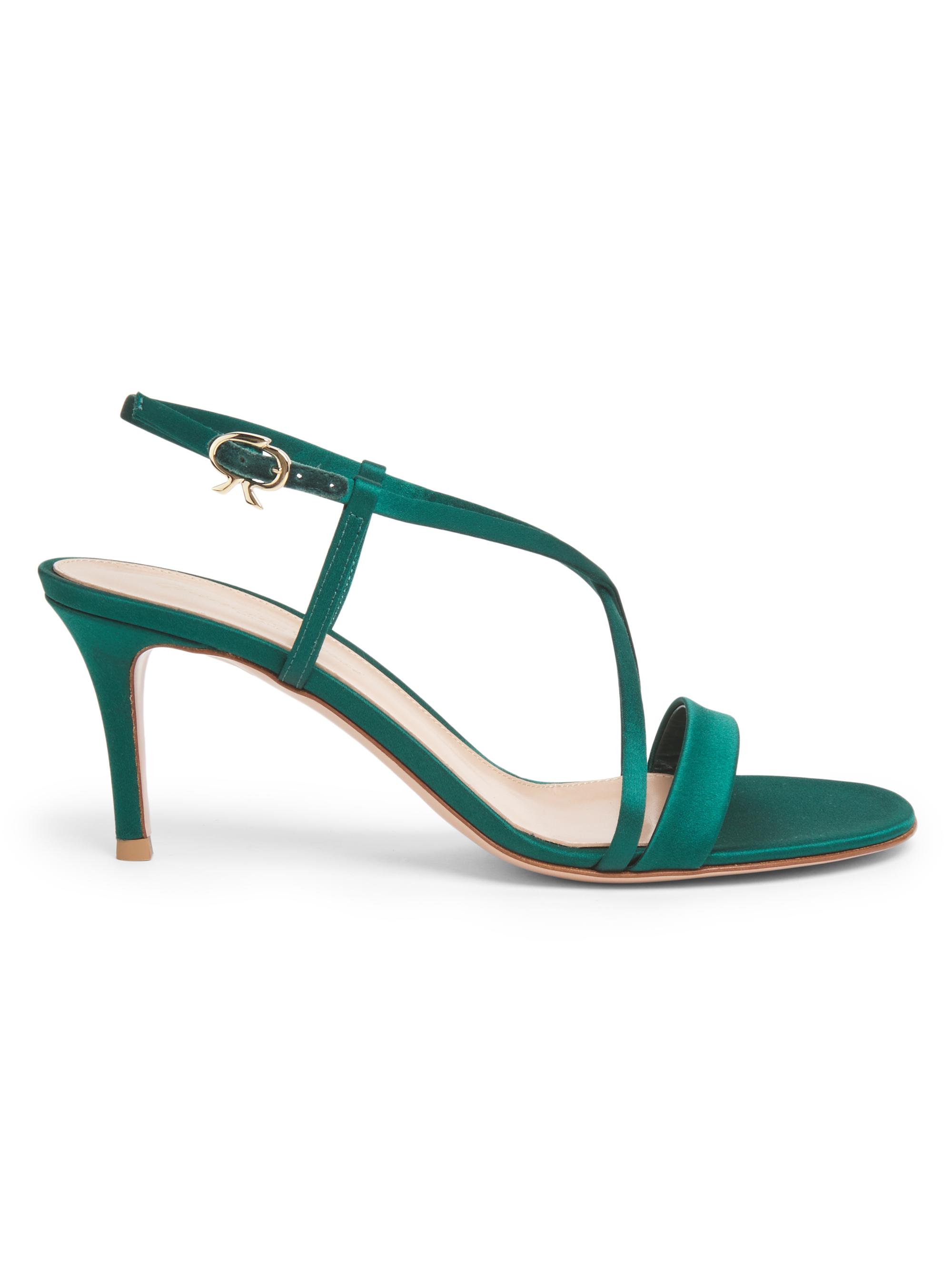 Gianvito Rossi Women's 70MM Crepe Satin Sandals - Hunter