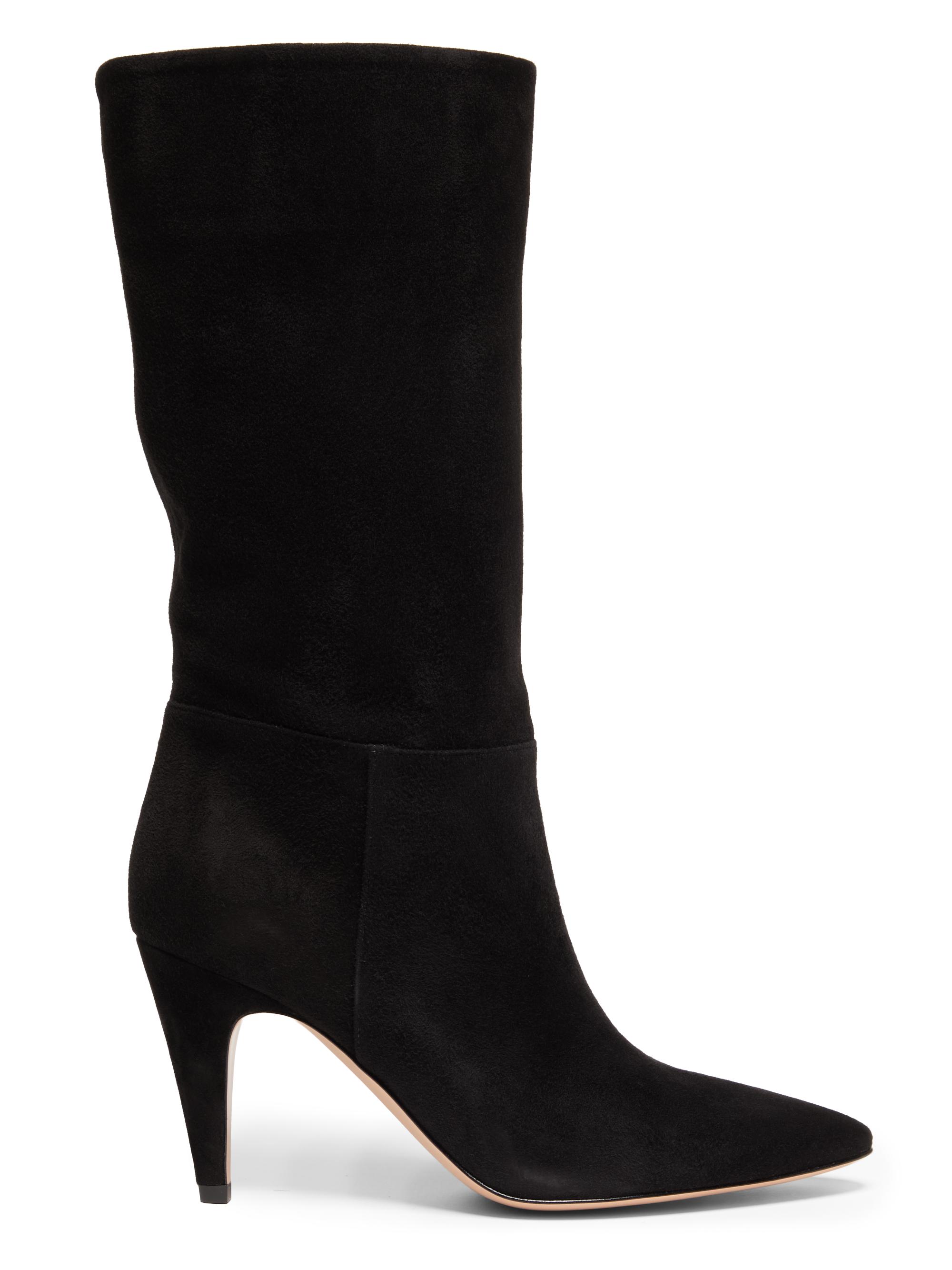 Gianvito Rossi Women's 85MM Suede Stiletto Boots - Black