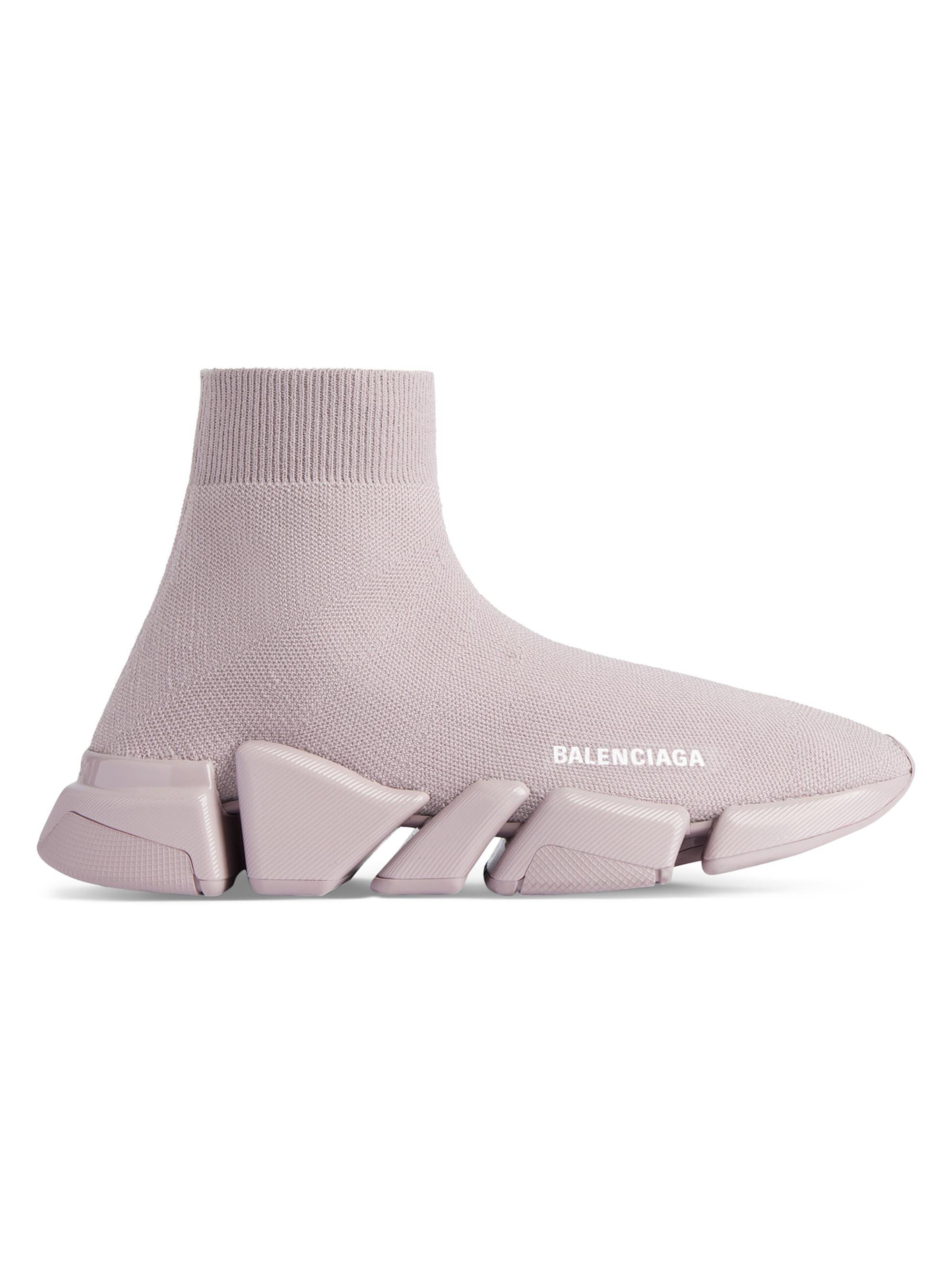 Balenciaga Women's Speed 2.0 Knit Sneakers - Faded Purple