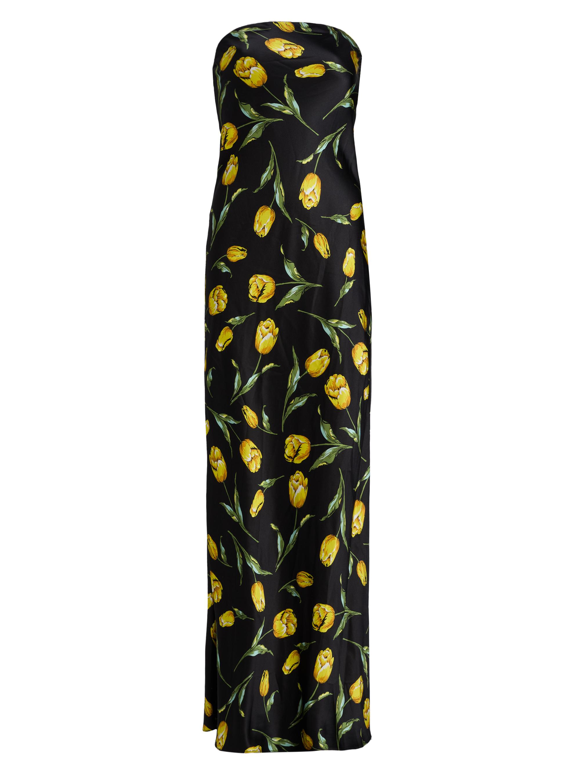 Rodarte Women's Tulip Silk Satin Strapless Gown - Black