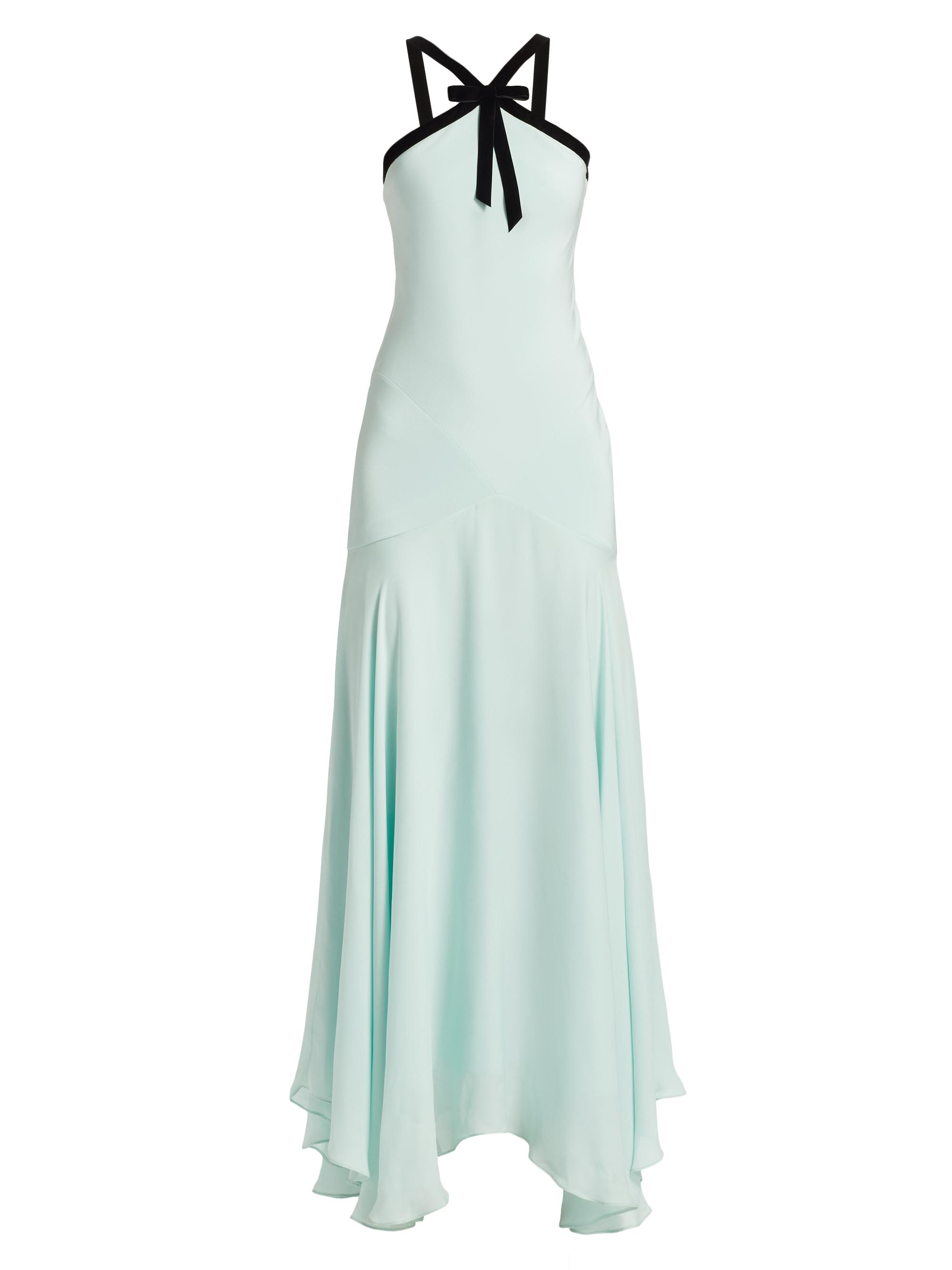 Rodarte Silk Crepe Halterneck Maxi Dress | Saks Fifth Avenue