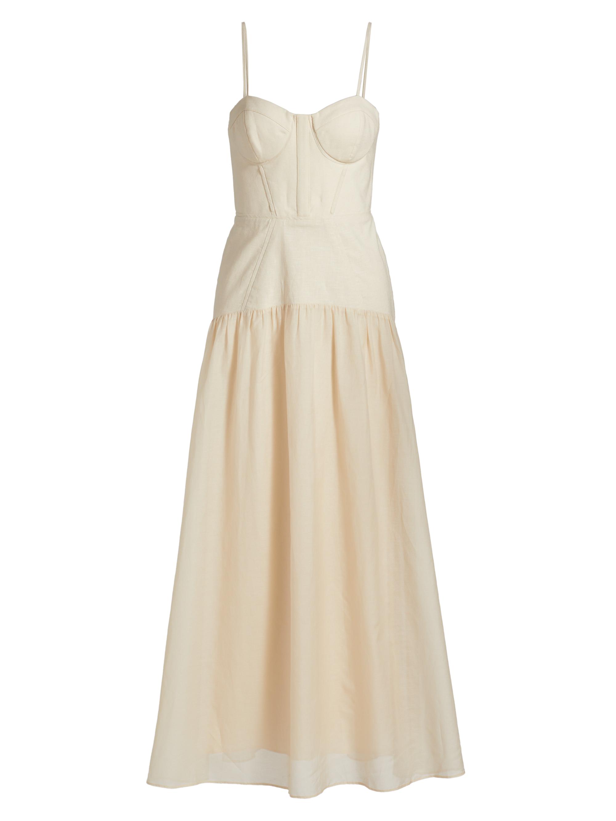 Cami NYC Women's Palermo Linen Corset Maxi Dress - Bone