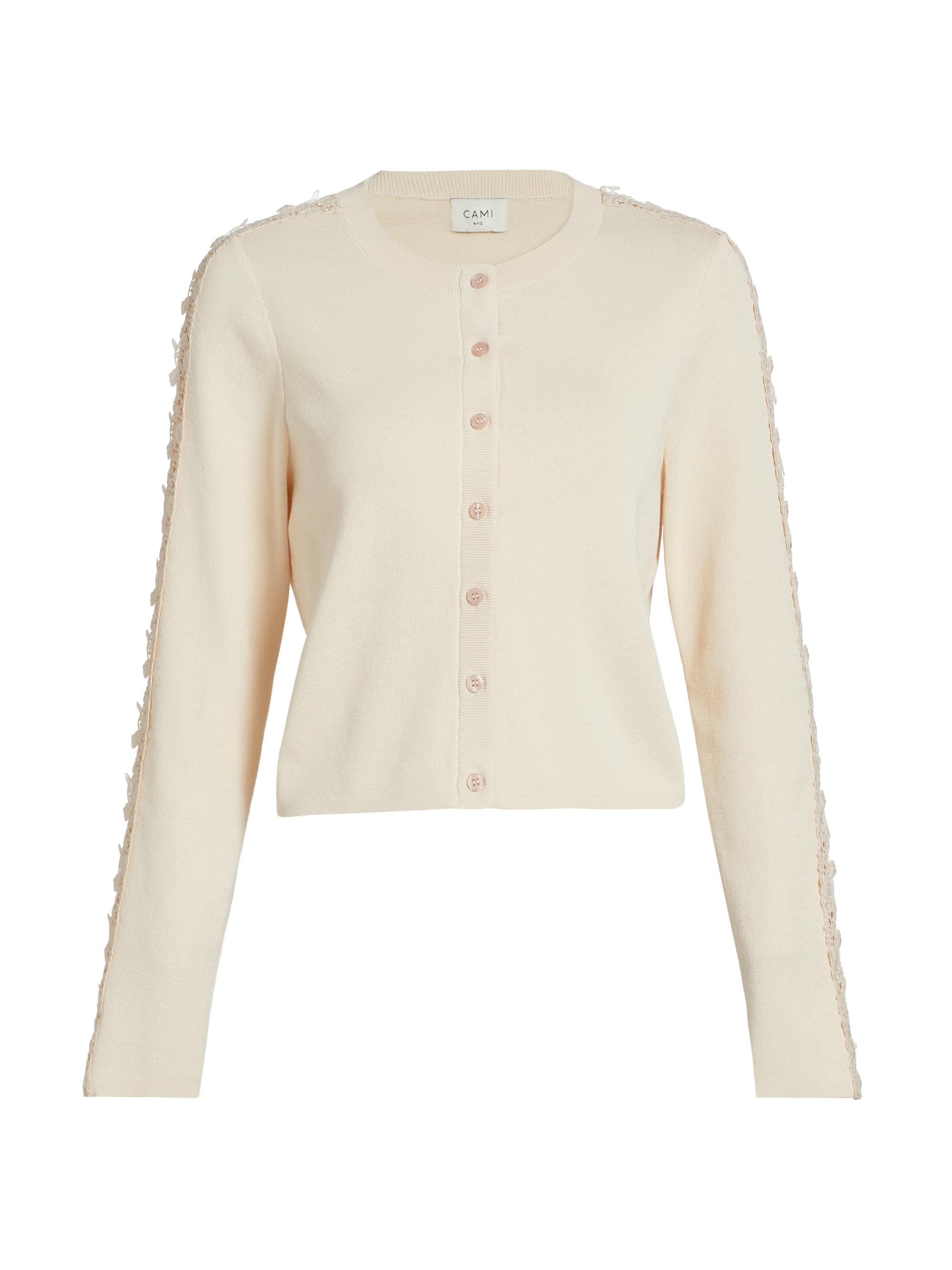 Cami NYC Women's Garcia Lace-Trim Cardigan - Bone