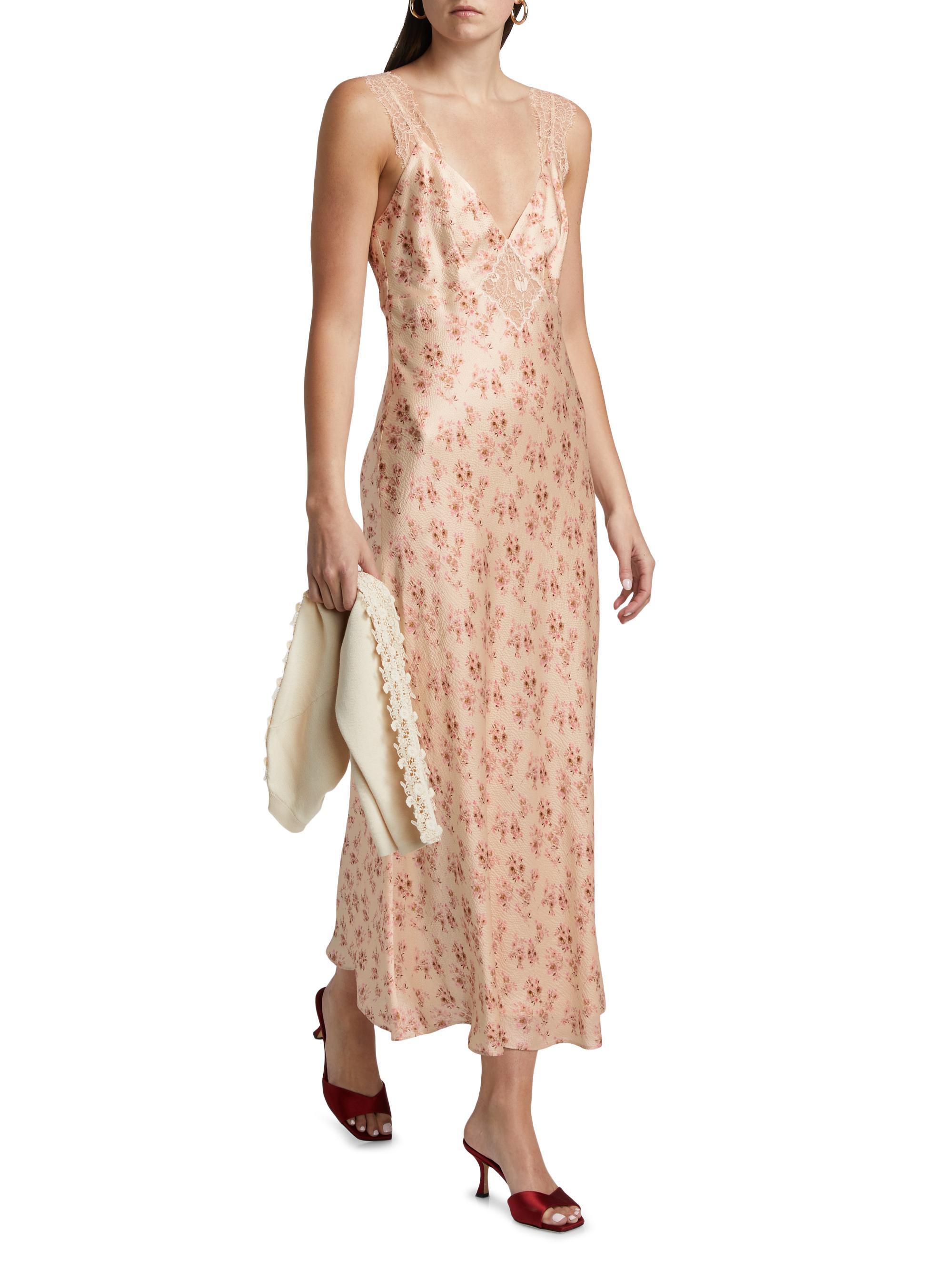 Cami NYC Rika Floral Slik Slip Dress | Saks Fifth Avenue