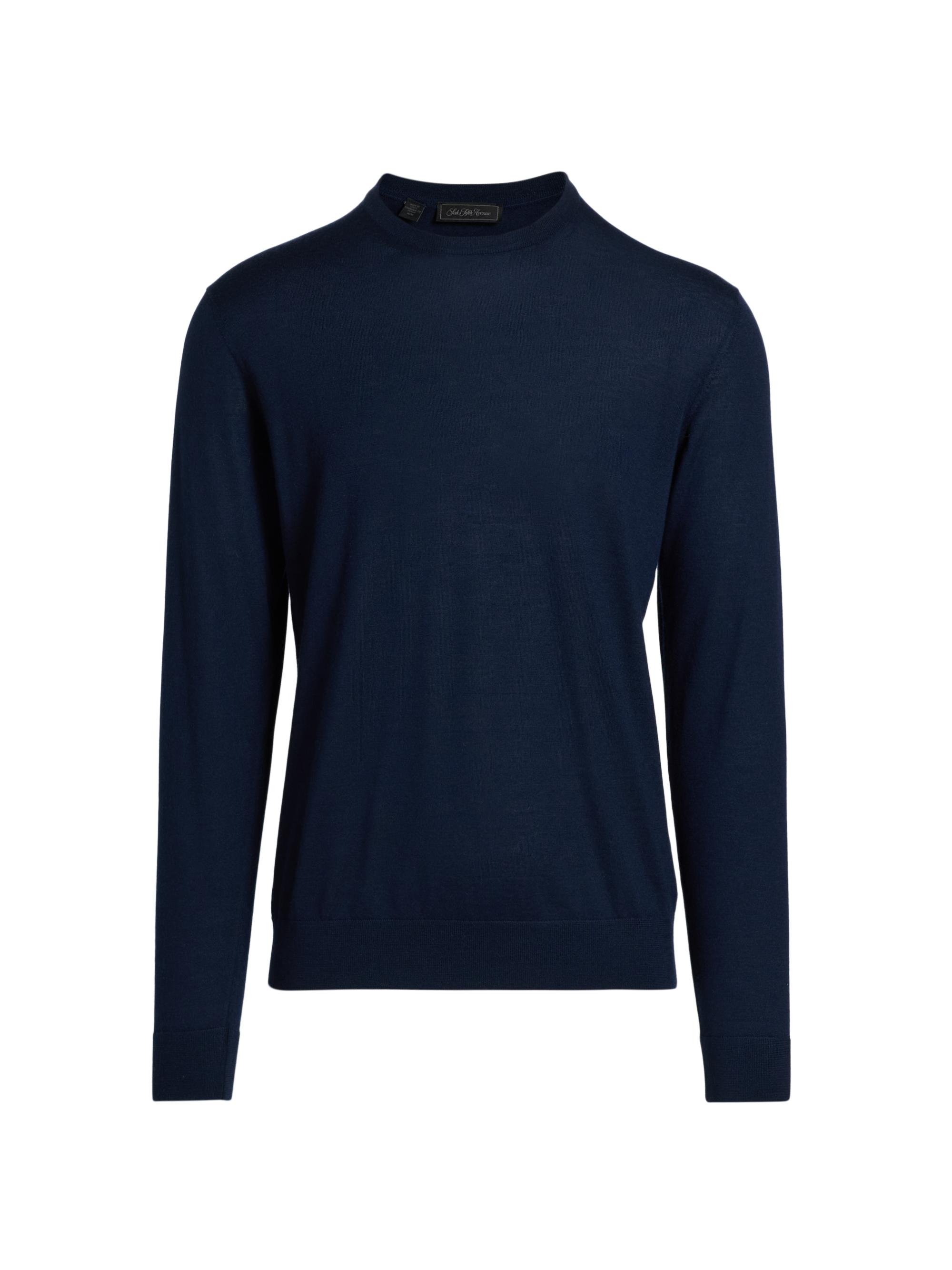 Saks Fifth Avenue Men's COLLECTION Merino Wool-Cashmere Sweater - Navy