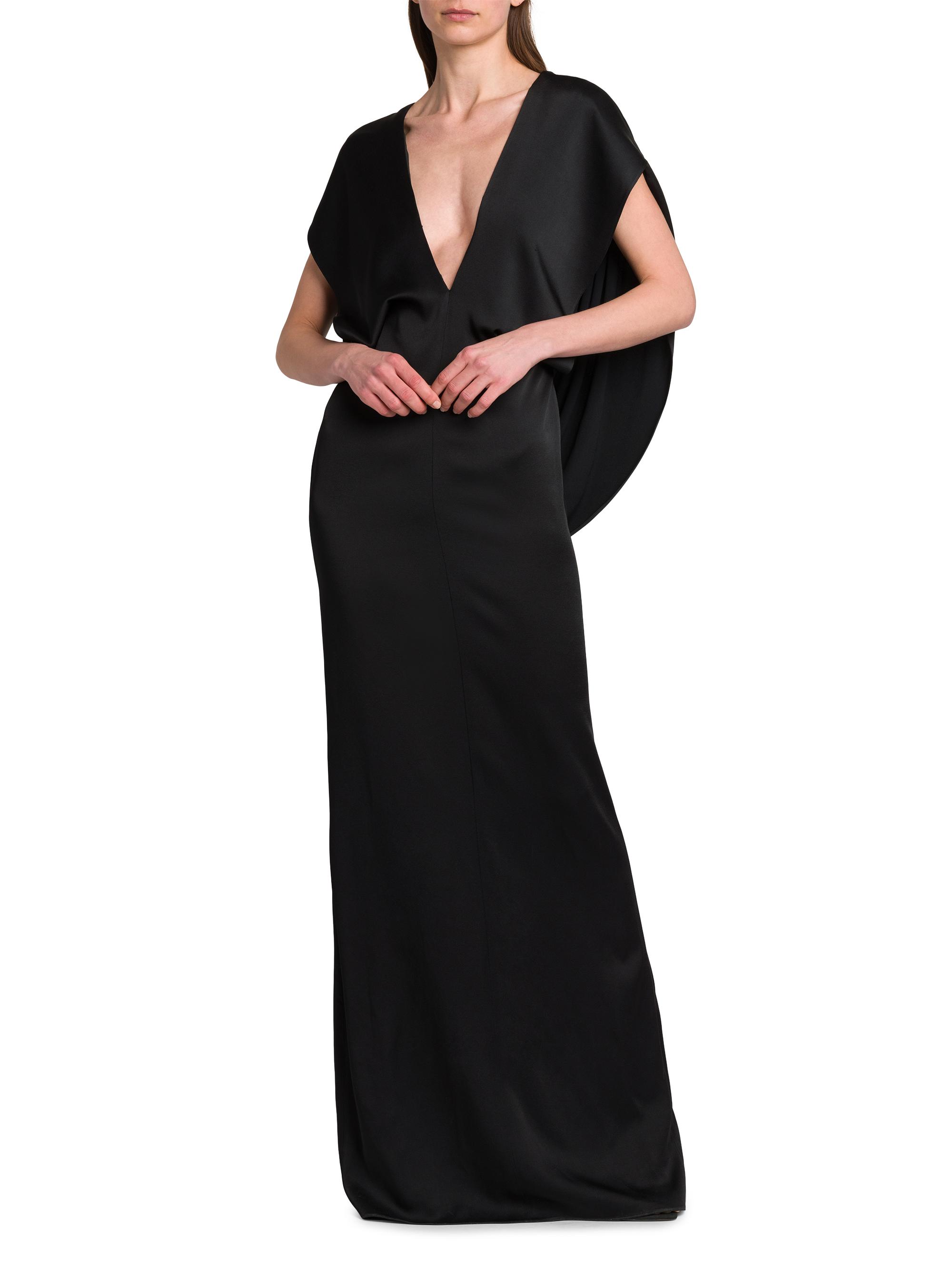 Stella McCartney Draped Satin V-Neck Gown | Saks Fifth Avenue