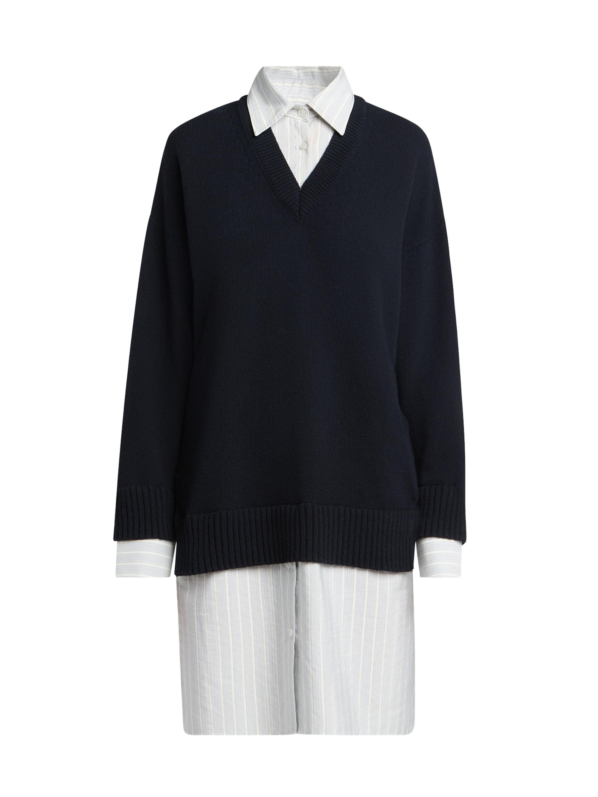 Stella McCartney Women's Striped Layered Shirtdress - Navy