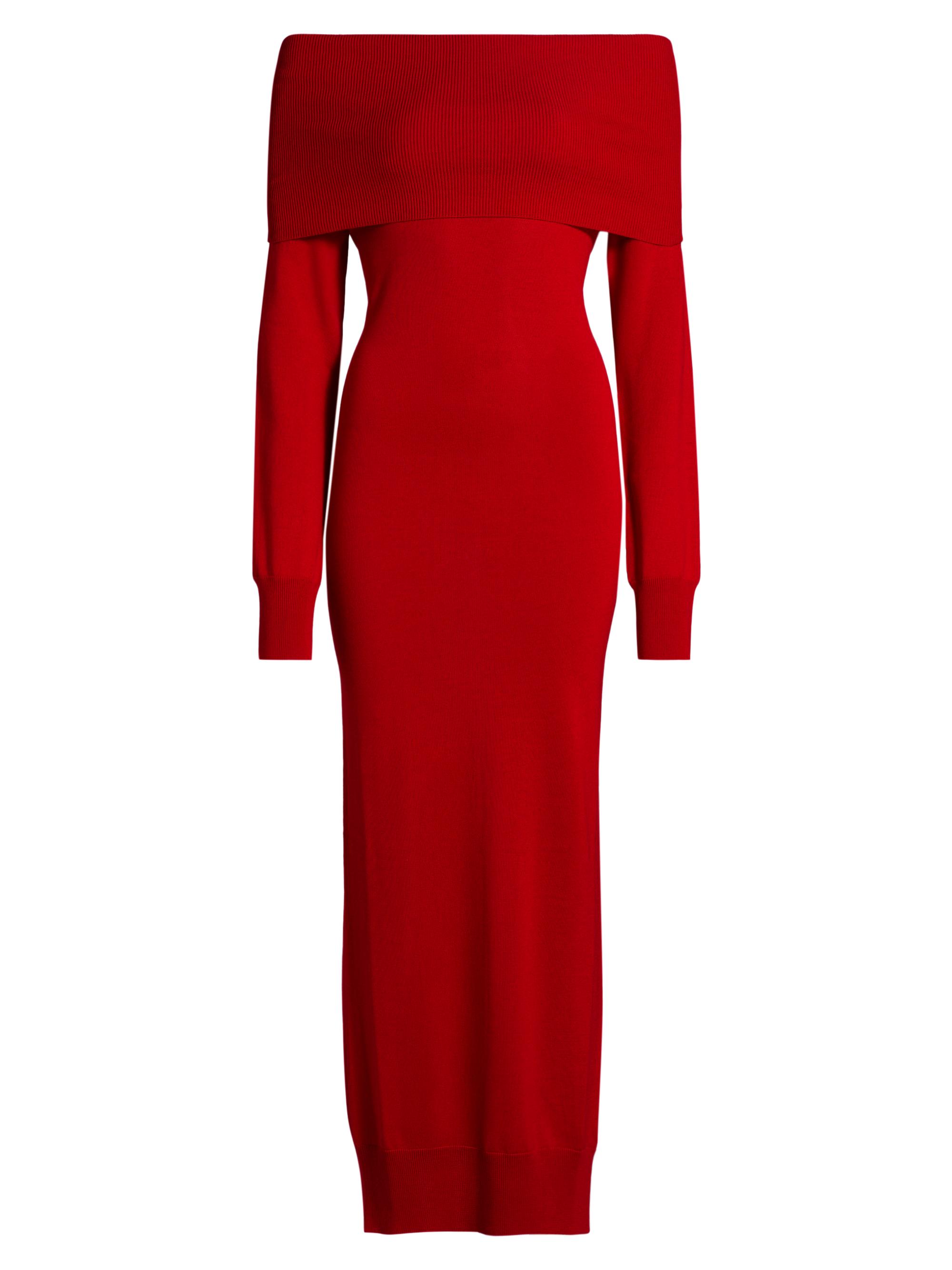 Stella McCartney Women's Light Wool Maxi Dress - Lipstick Red