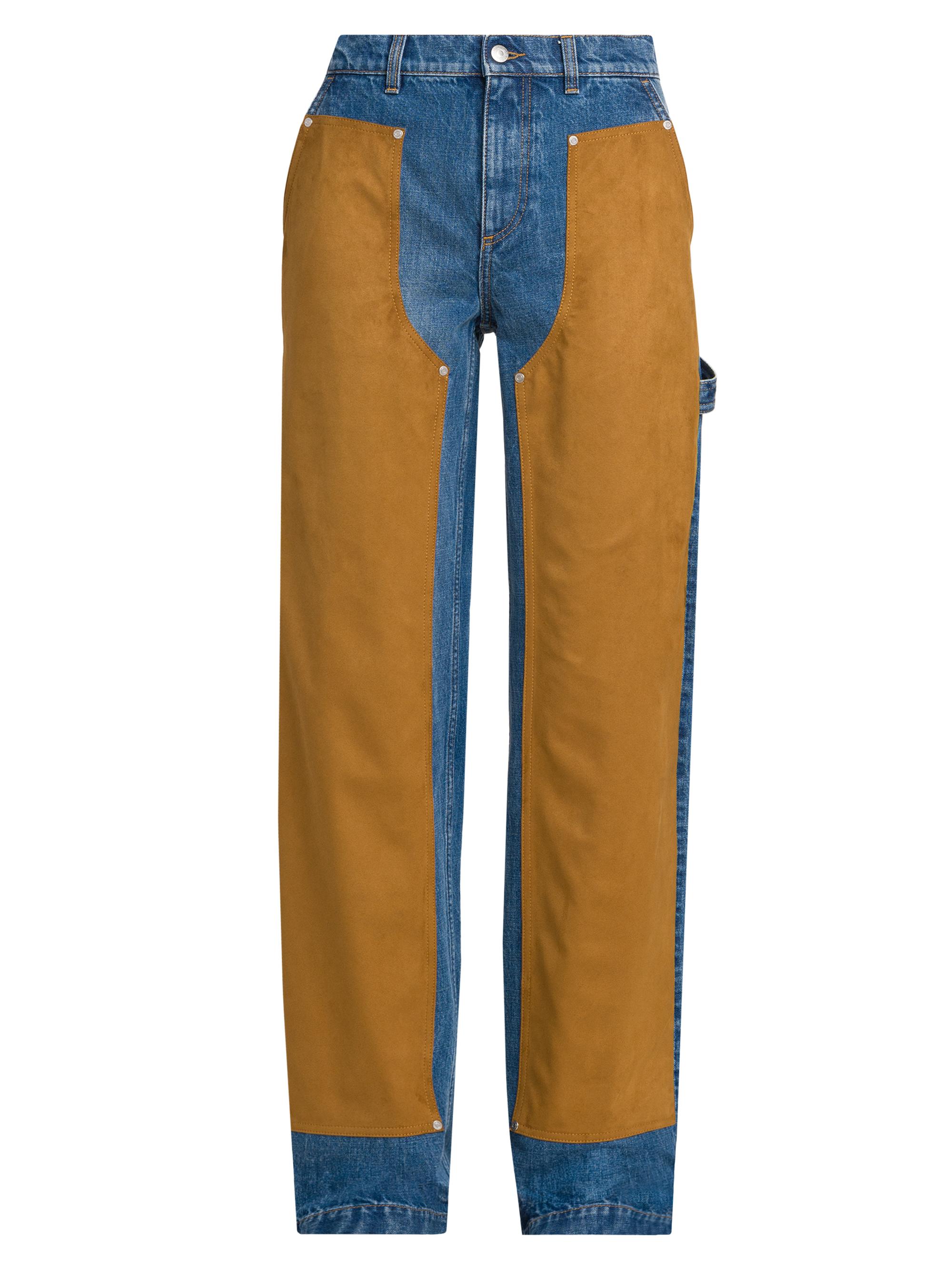 デニム・ジーパン J. W. Anderson Workwear' Cotton Pants With Yellow Twisted JW Anderson Twisted High-Rise Workwear Jeans | Saks Fifth Avenue