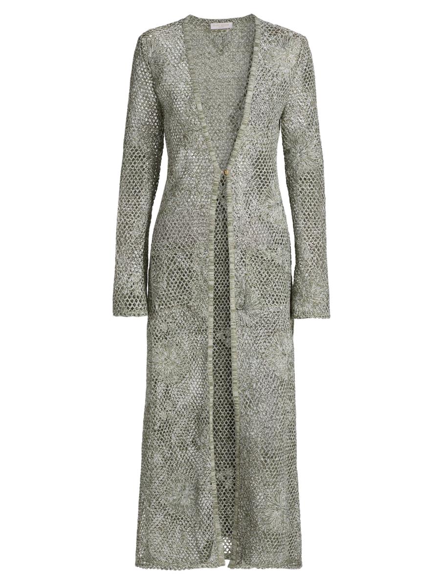 Ramy Brook Liana Embroidered Open-Knit Duster | Saks Fifth Avenue
