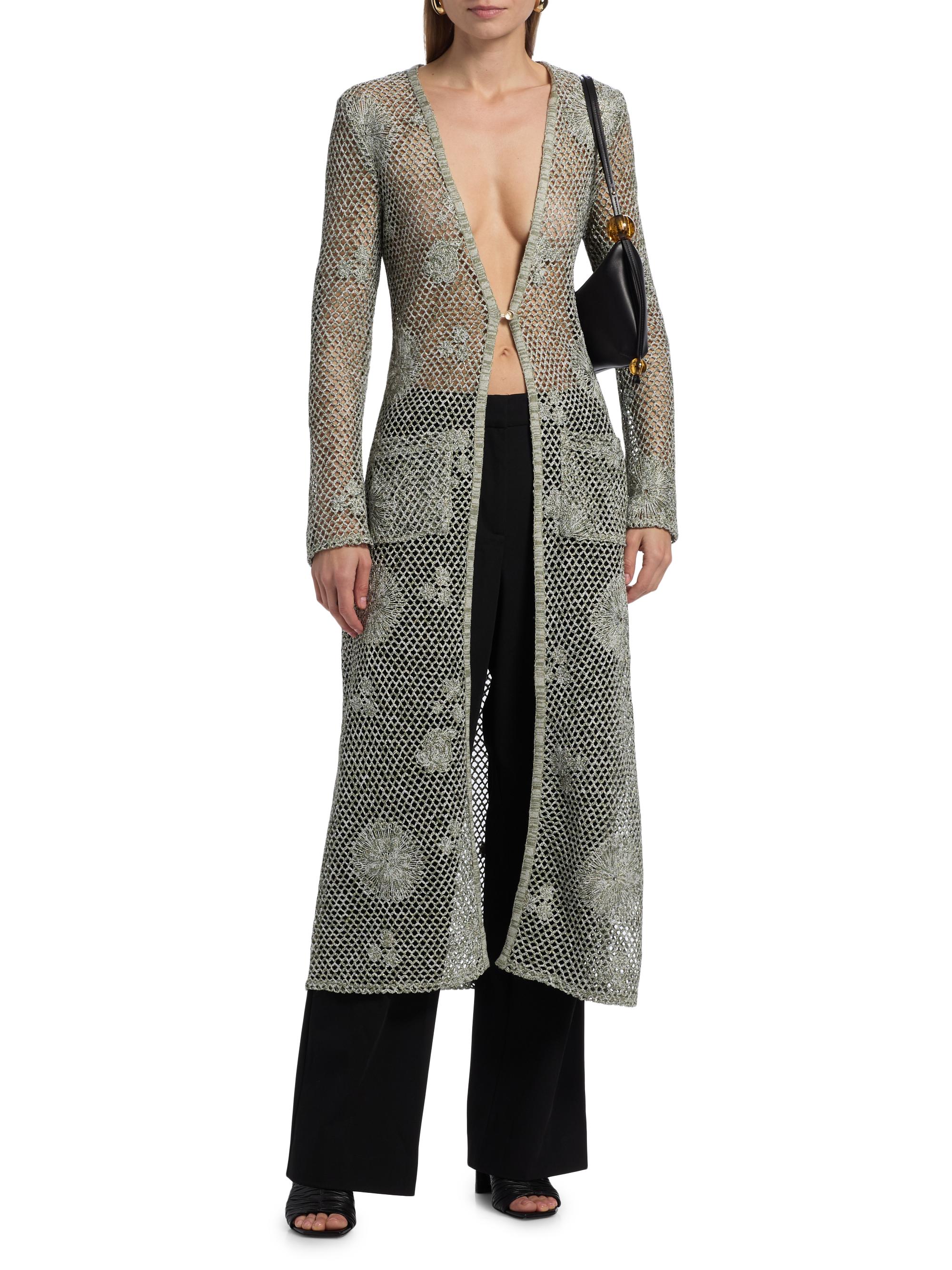 Ramy Brook Liana Embroidered Open-Knit Duster | Saks Fifth Avenue
