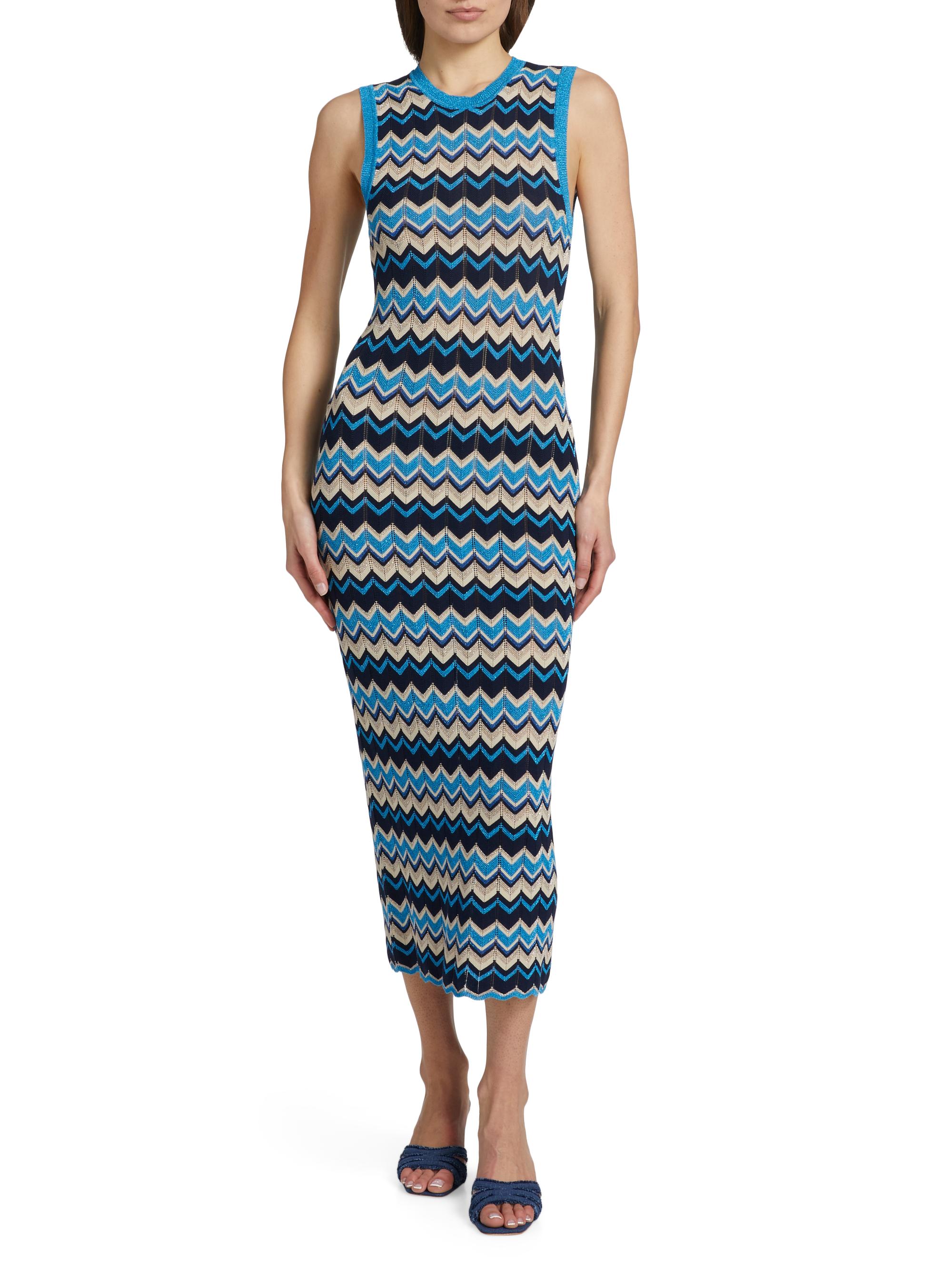 Ramy Brook Declan Chevron Midi-Dress | Saks Fifth Avenue