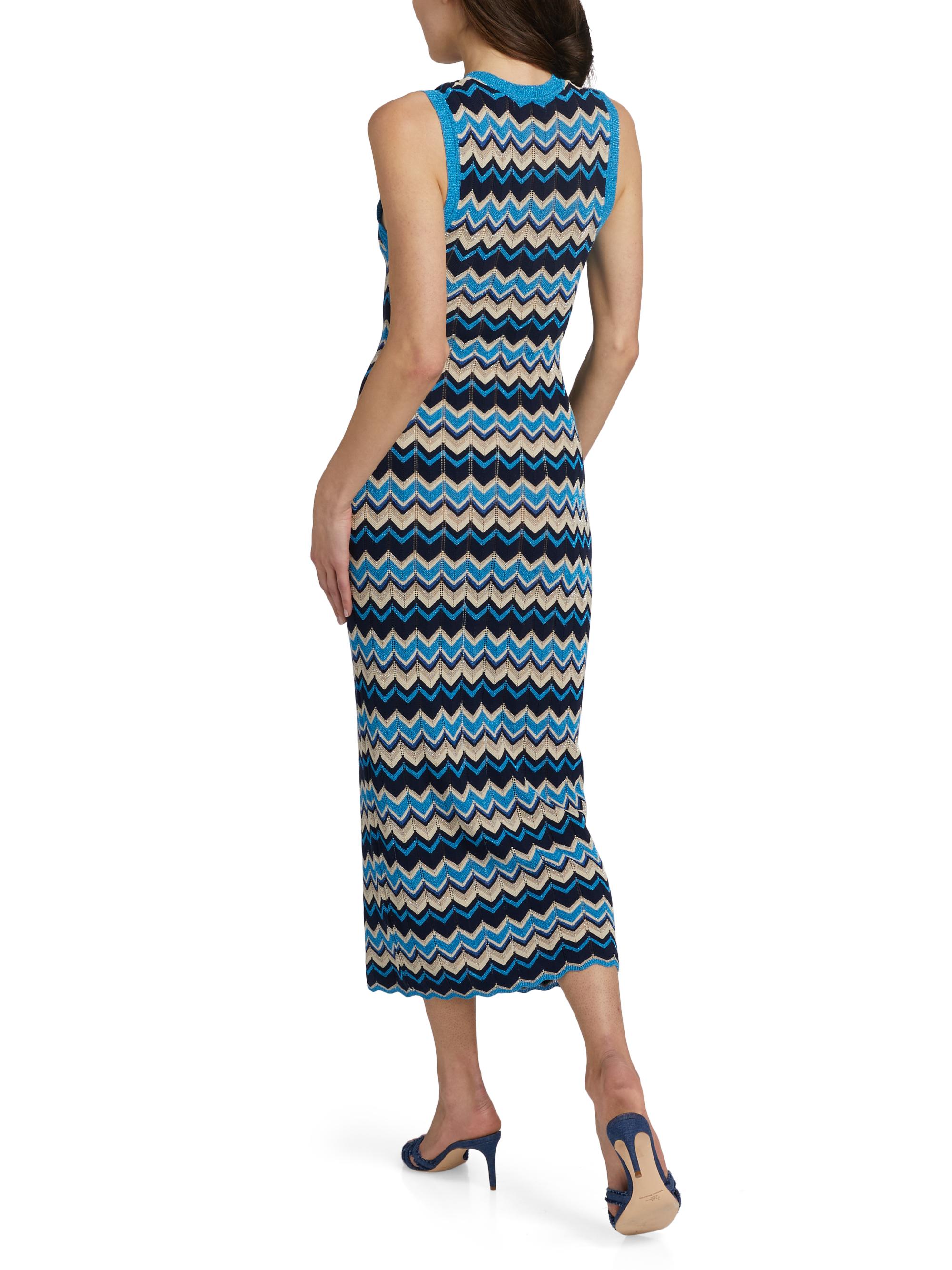 Ramy Brook Declan Chevron Midi-Dress | Saks Fifth Avenue