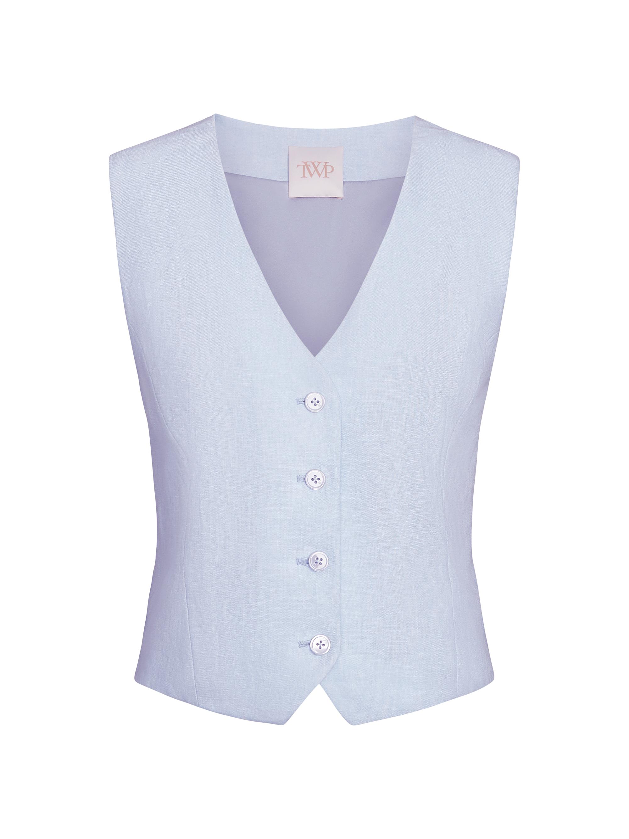 【 HOUGA 】kiki frill vest #white HOUGA/ホウガ kiki frill vest Color: White