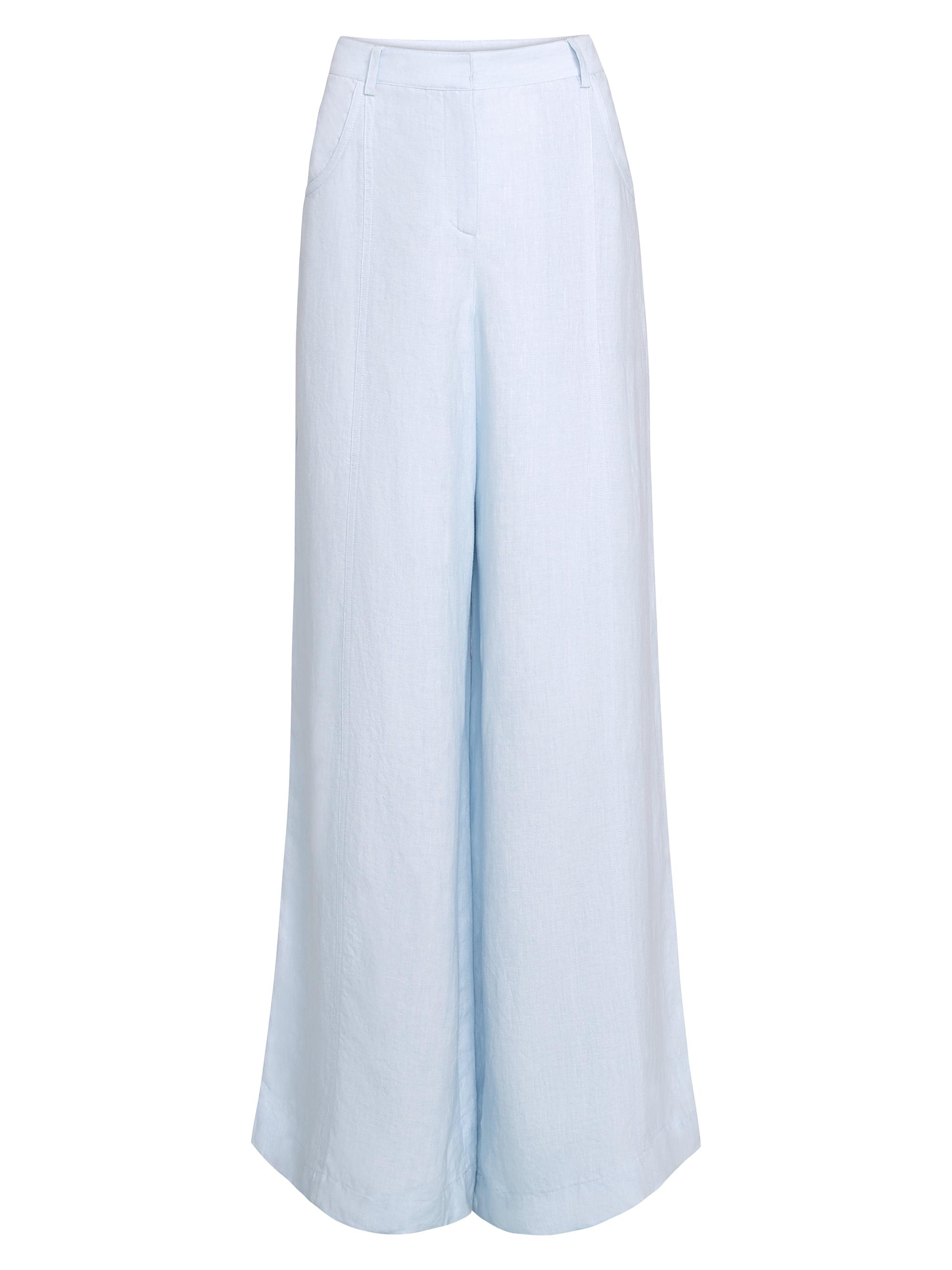 TWP Women's Dees High-Rise Wide-Leg Trousers - Ice Melt