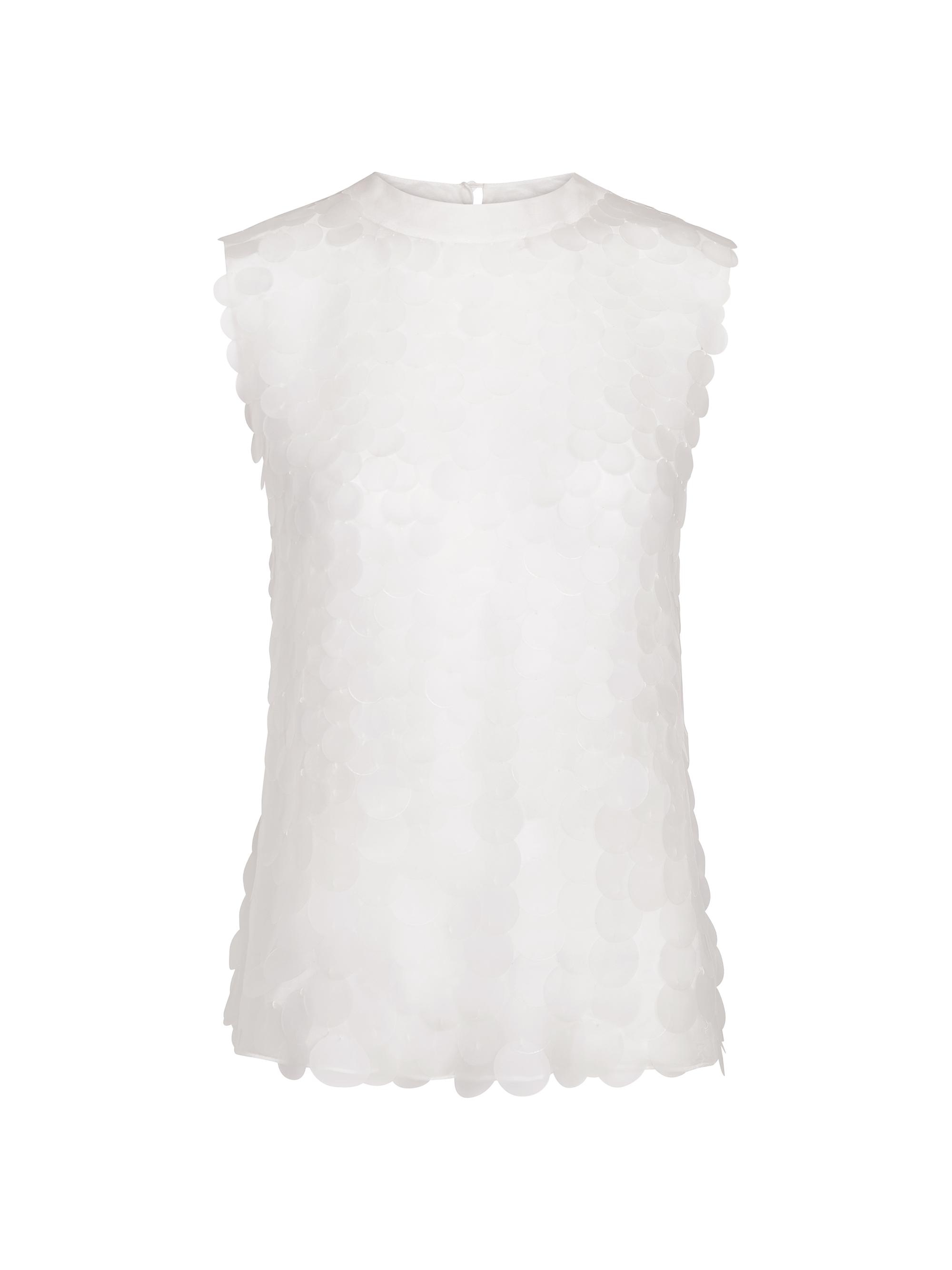 TWP Women's Shell Semi-Sheer Silk Top - Clear