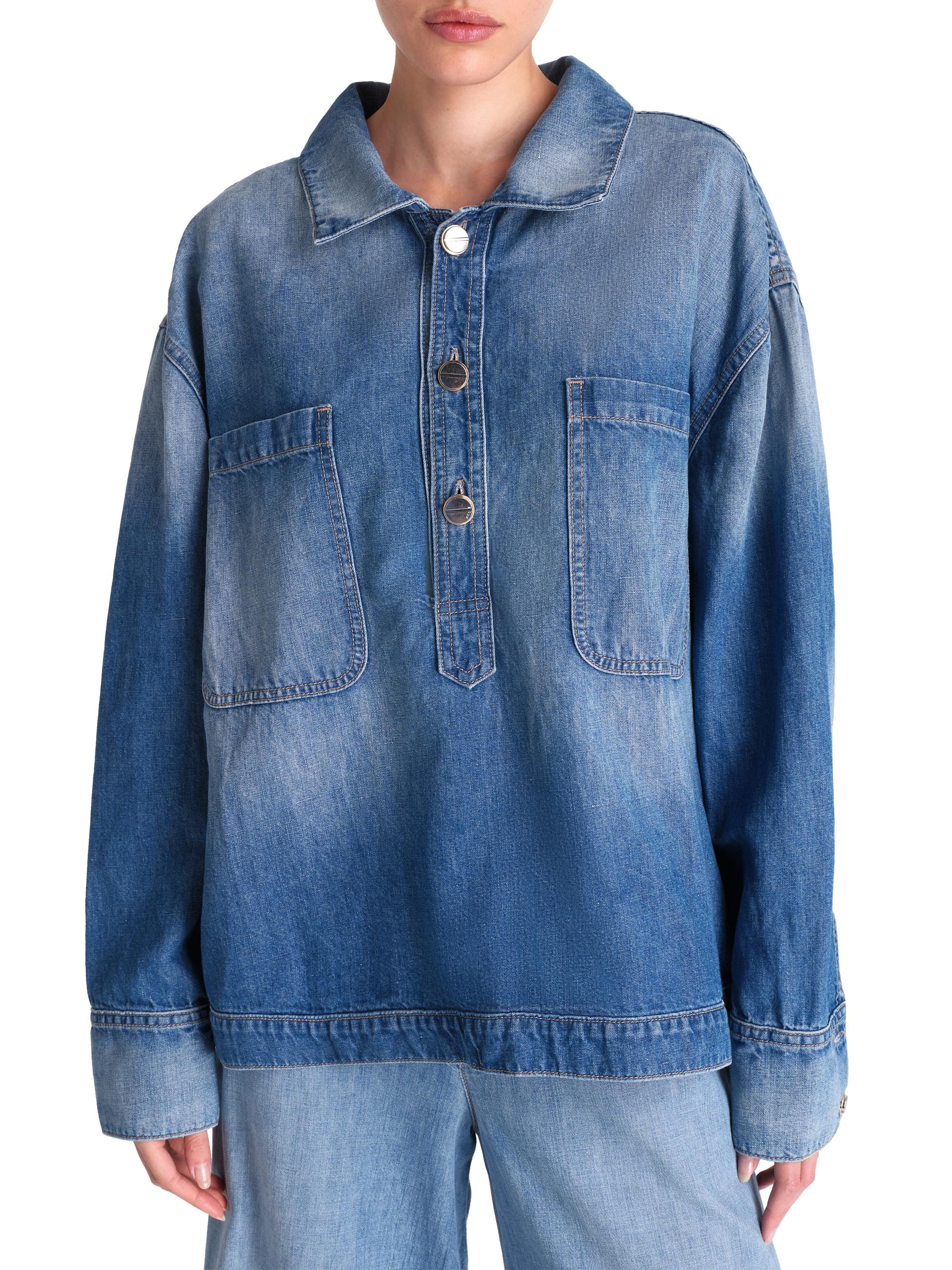 TWP At Ease Denim Shirt | Saks Fifth Avenue