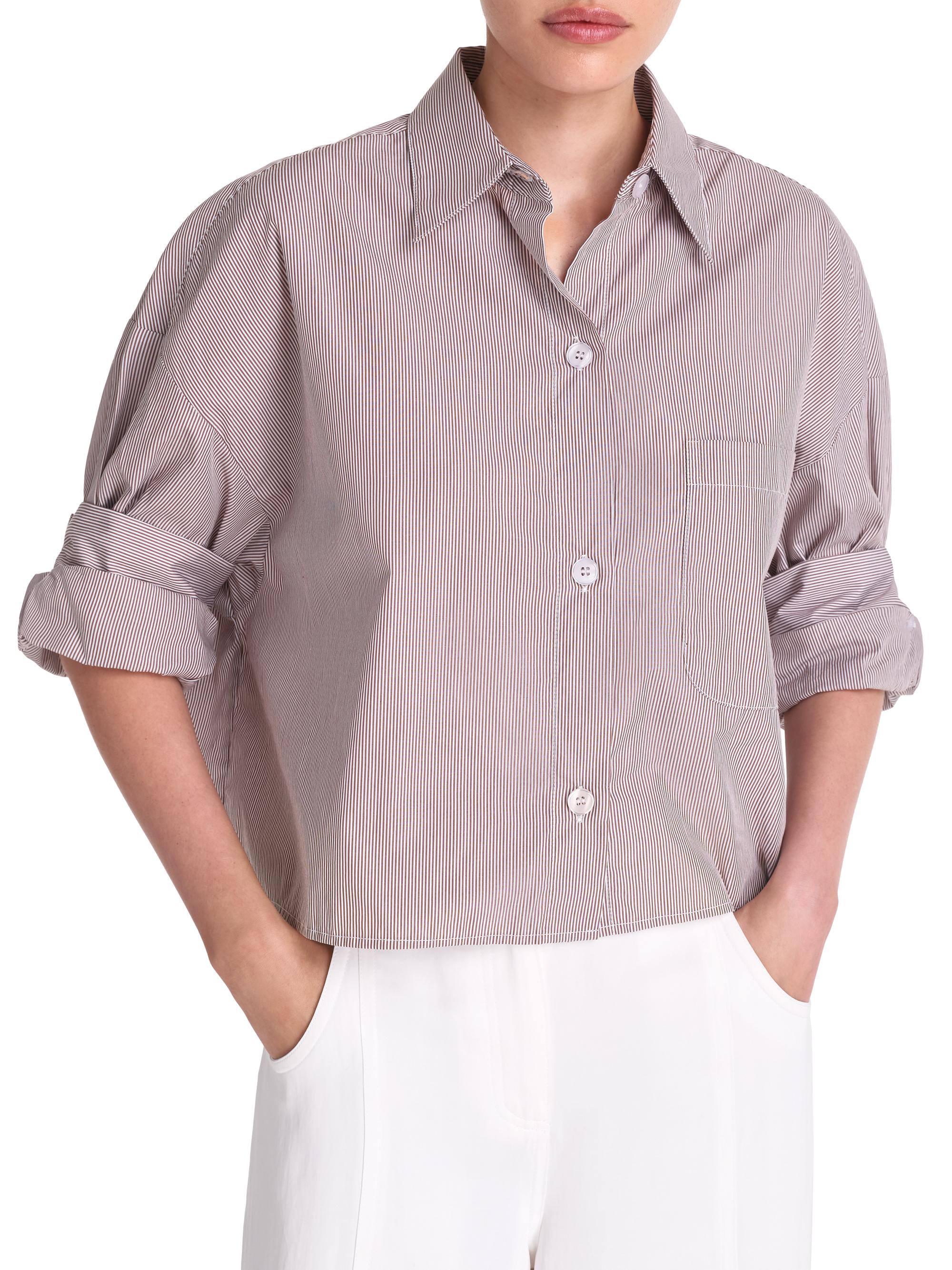 トップス 2021SS Silk Linen Stripe Fatigue Shirt 2021SS Silk Linen Stripe Fatigue Shirt