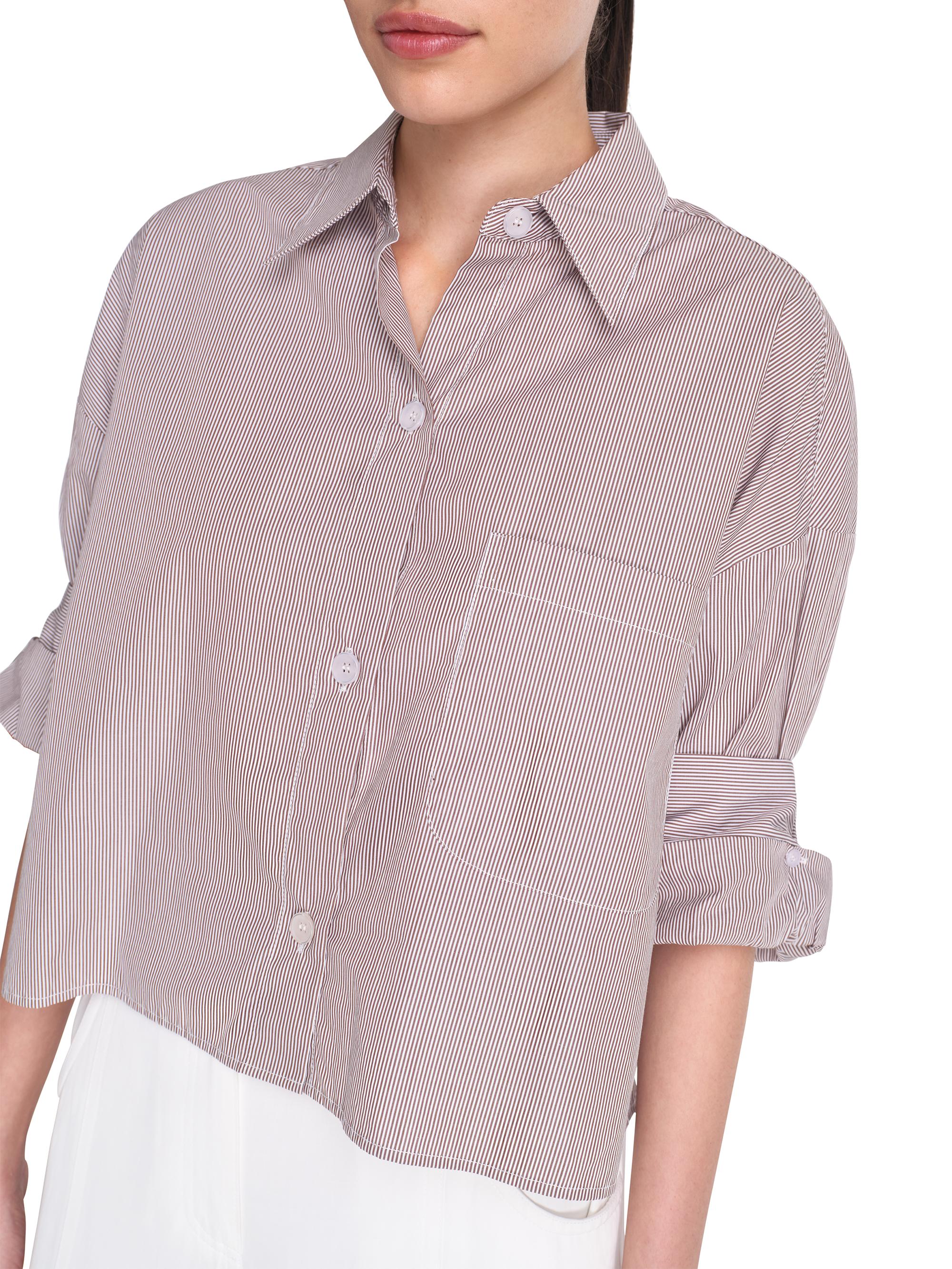 トップス ebure Silk Cotton Stripe Shirt 38 Women's Cotton-Silk Striped Blouse | Brooks Brothers