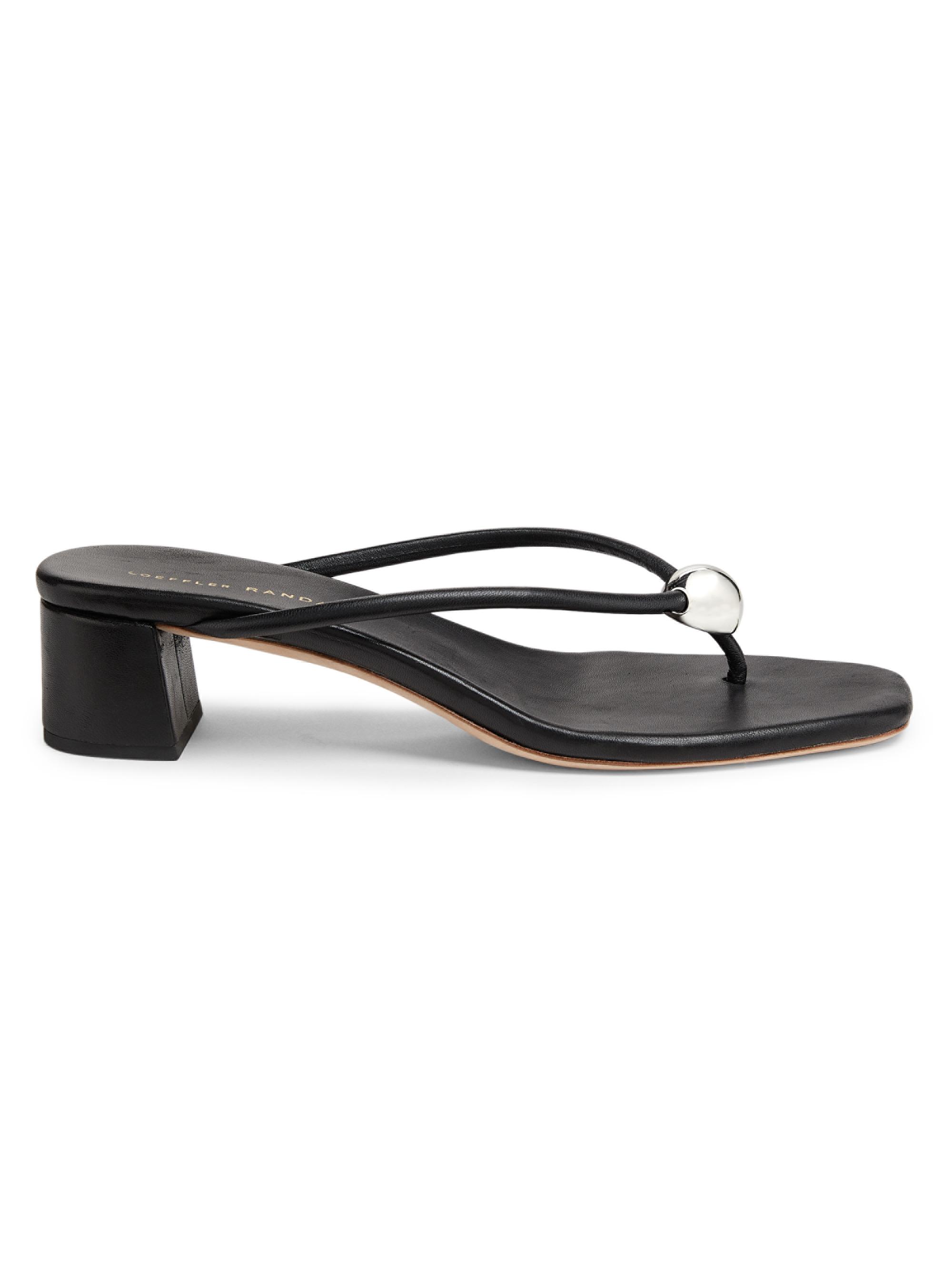 Loeffler Randall Women's Odessa 0MM Leather Sandals - Black