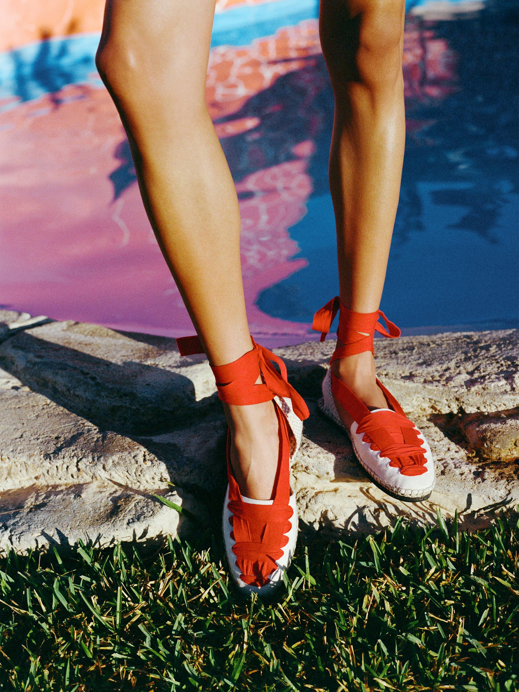 Loeffler Randall Wilson Flat Ankle-Wrap Espadrilles | Saks Fifth
