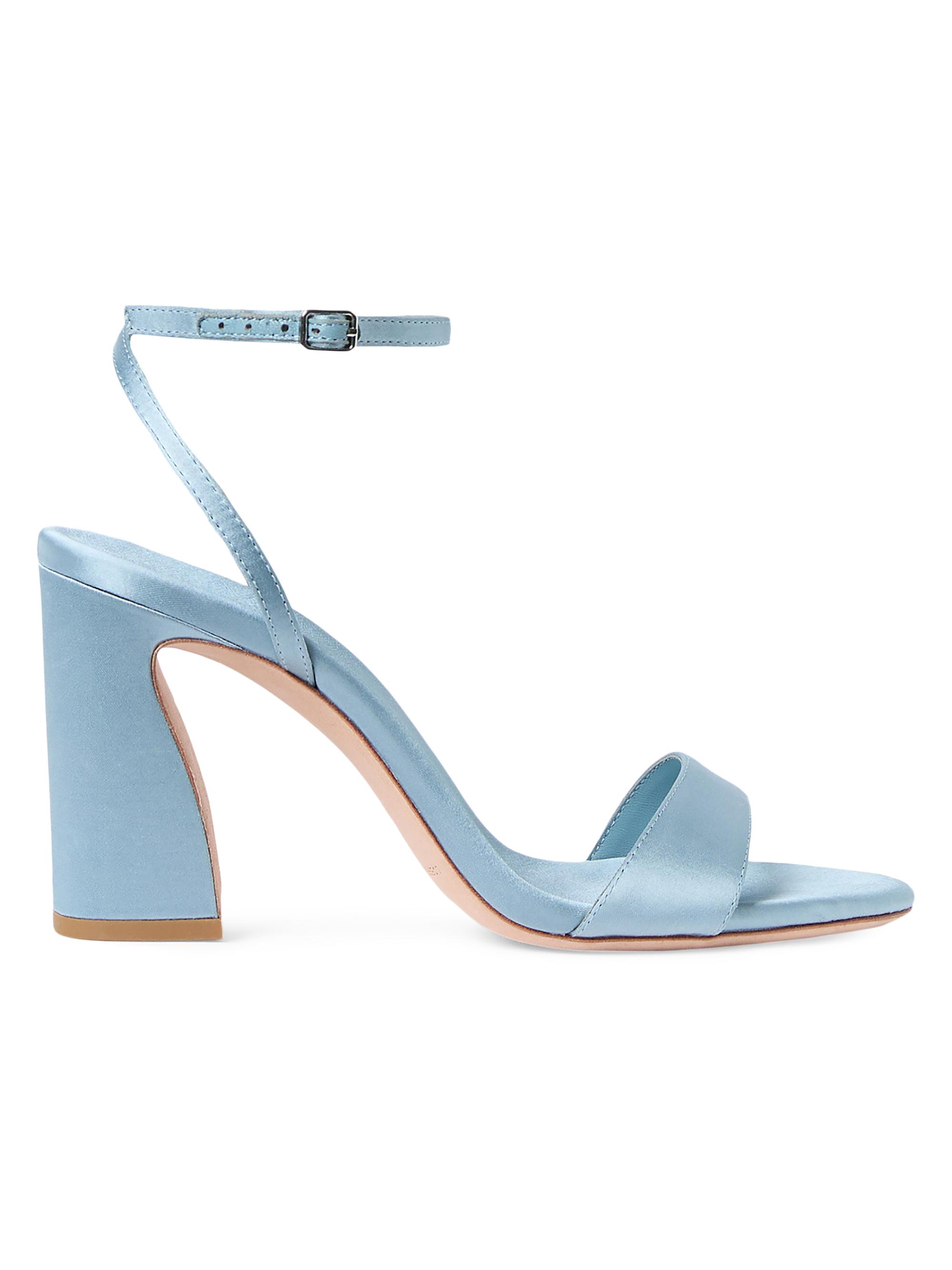 Loeffler Randall Women's Malia 90MM Curved Heel Sandals - Pale Blue
