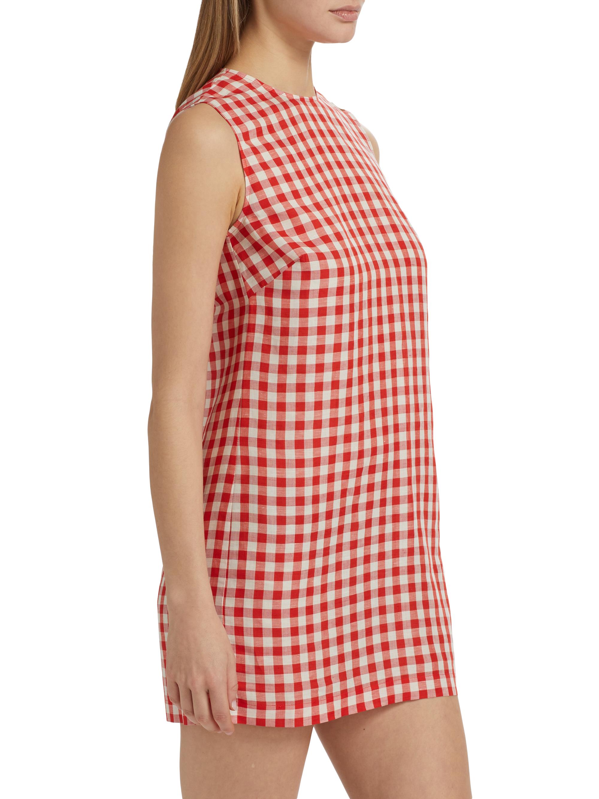 doen red gingham dress Julia Mini Dress Mulberry La Maddalena Gingham / XS