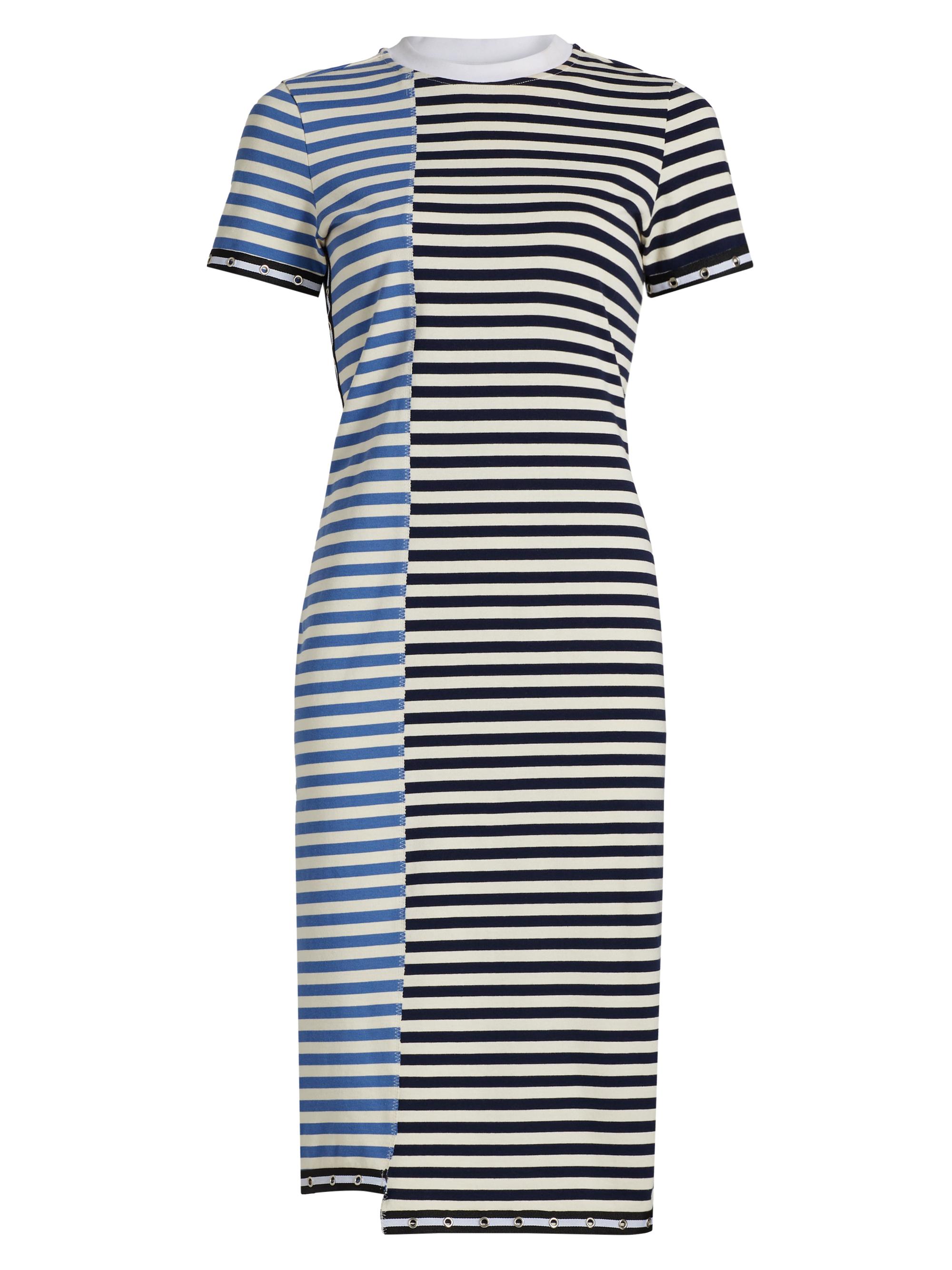 3.1 Phillip Lim Women's Multi-Stripe T-Shirt Dress - Midnight Multi