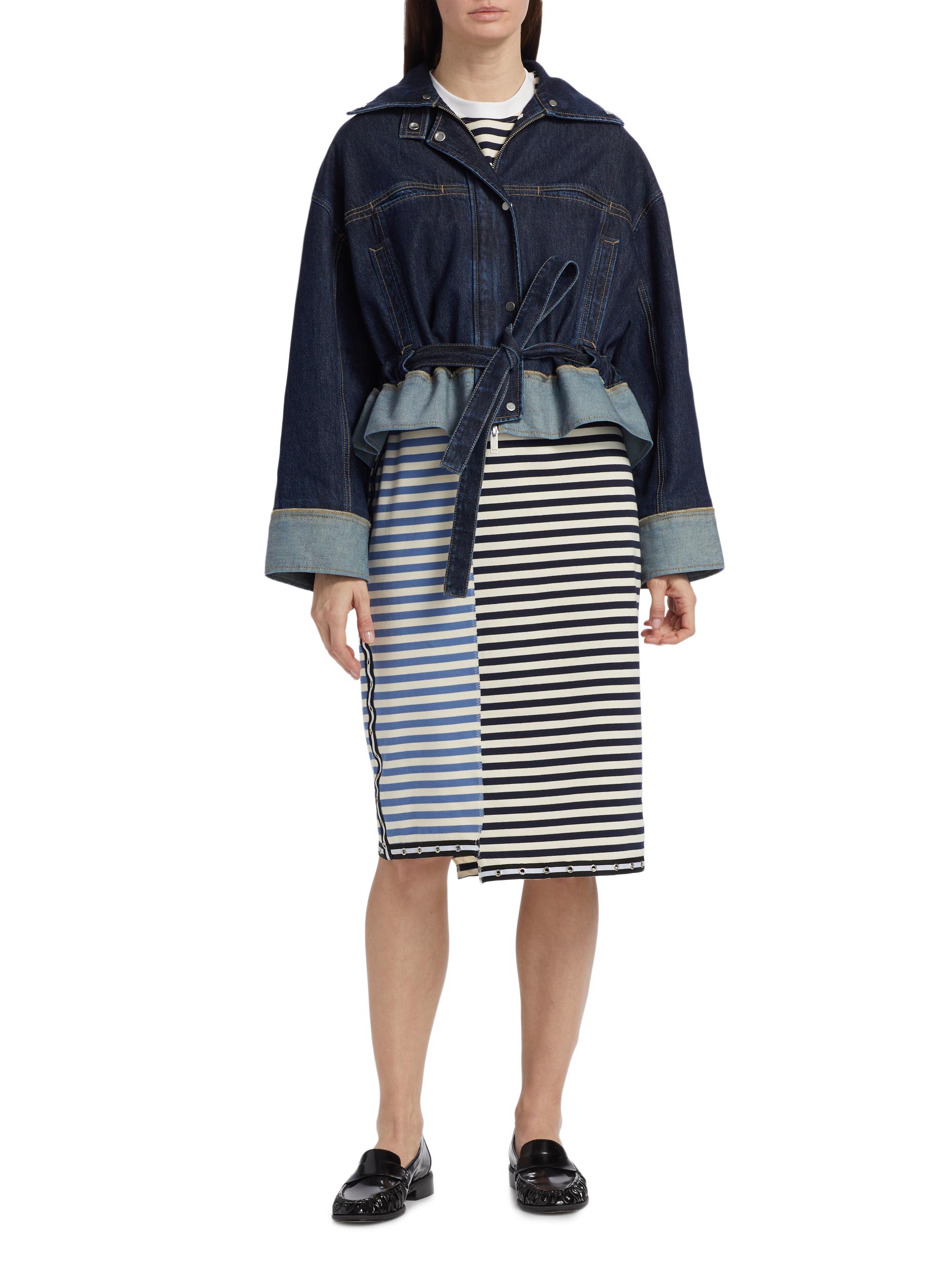 3.1 Phillip Lim Boxy Peplum Hem Denim Jacket | Saks Fifth Avenue