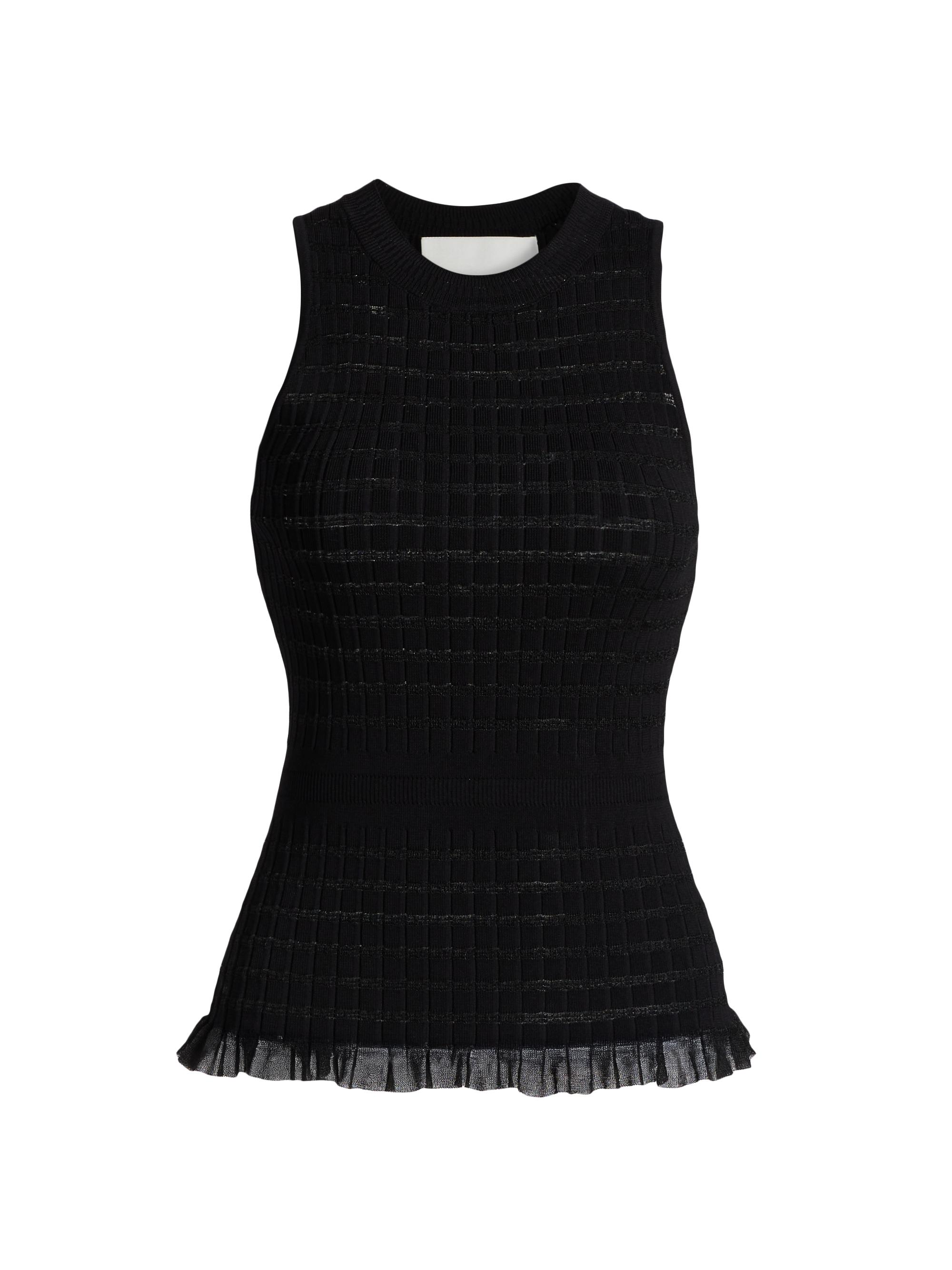 3.1 Phillip Lim Women's Textured Knit Tank Top - Black