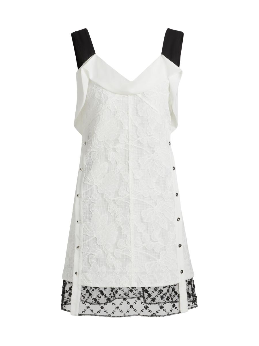 3.1 Phillip Lim Corded Lace Organza Mini Dress | White | Size 10 | Shopbop