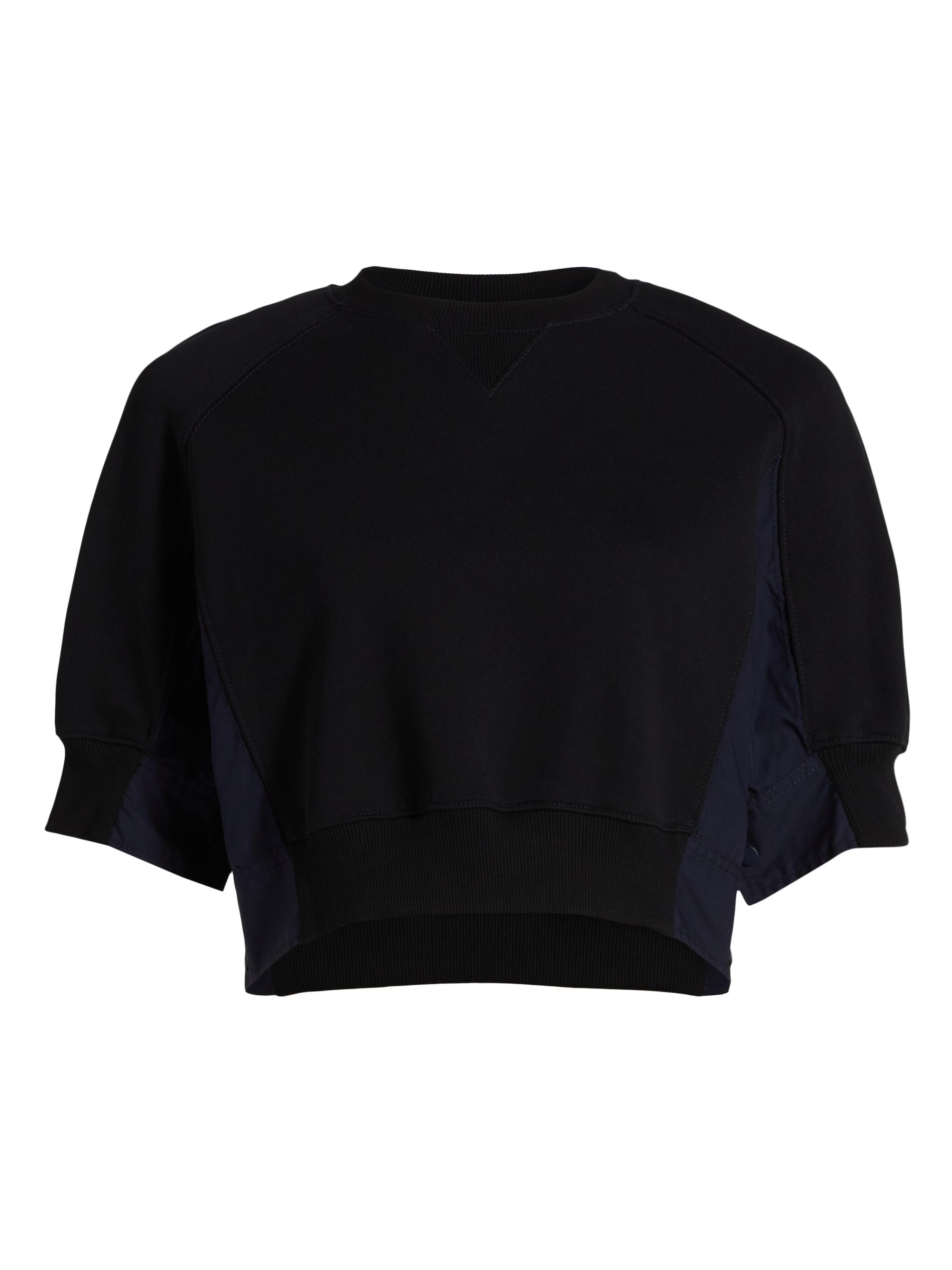 3.1 Phillip Lim Women's Puff Sleeve Cropped Combo Sweatshirt - Midnight