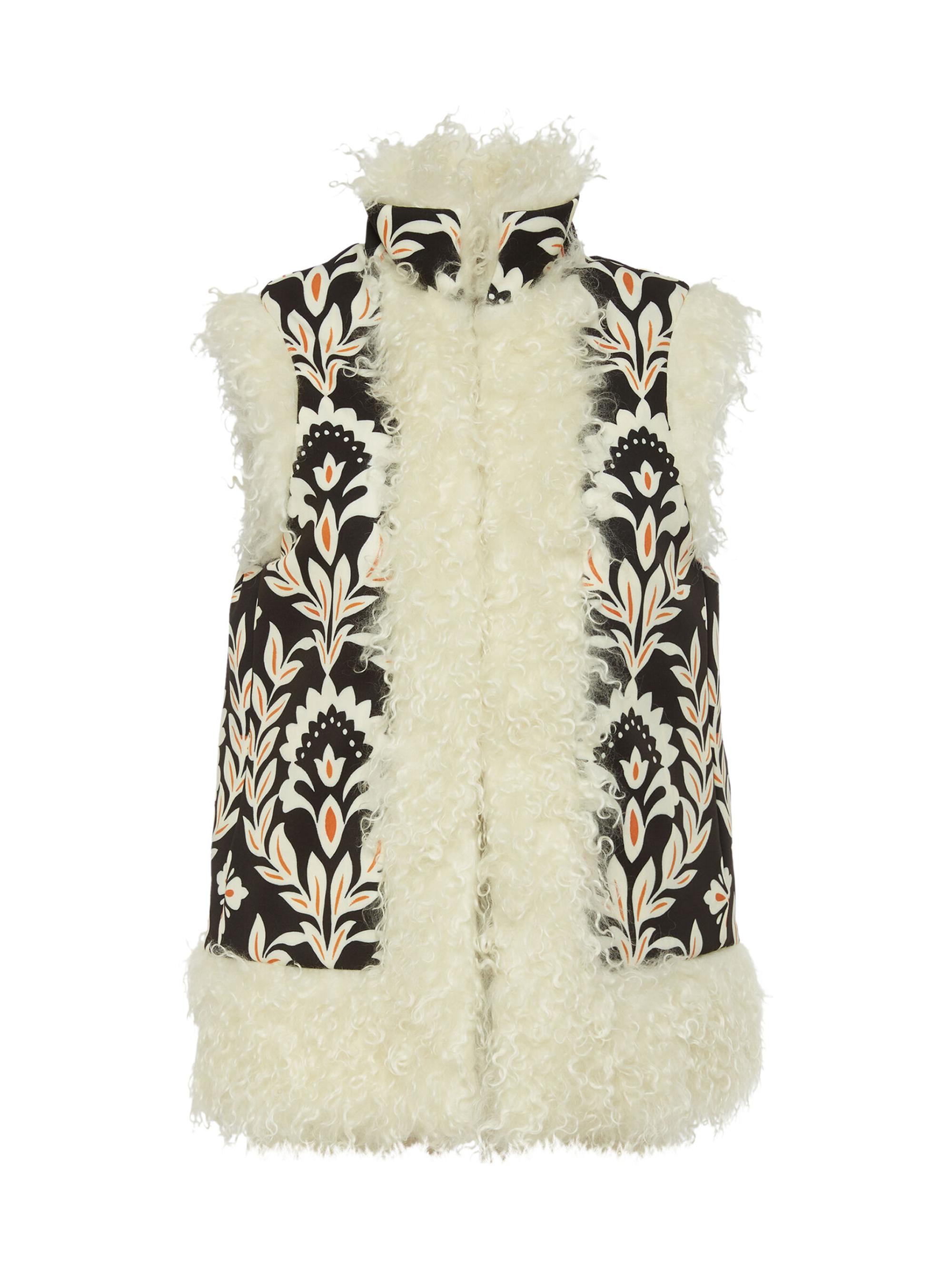 La DoubleJ Women's Sleeveless Folk Jacket - Ghirlanda Black