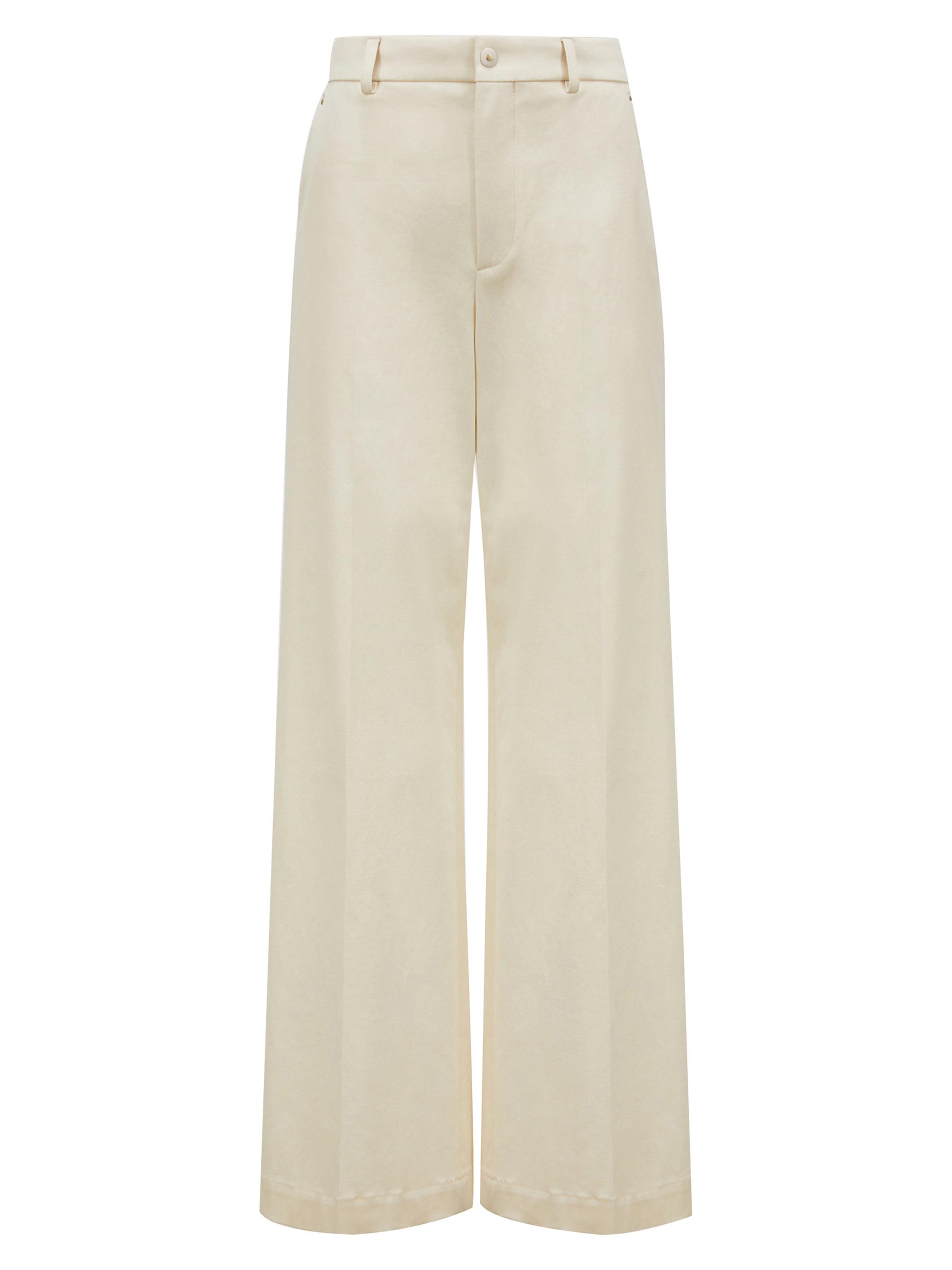 Moncler Women's Tailored Pants in Cotton Gabardine - Beige