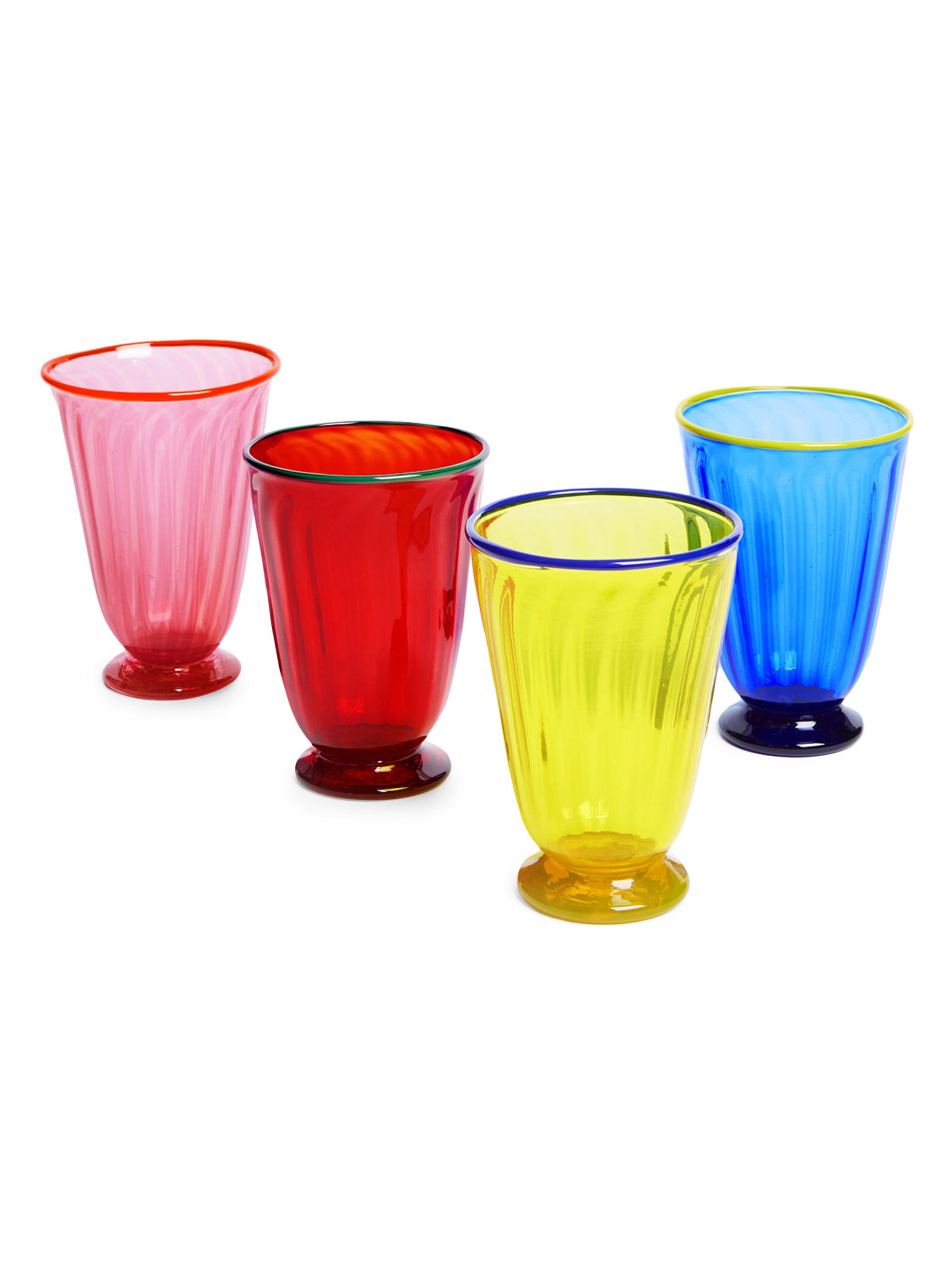 La DoubleJ Rainbow Glasses Set of 4 - Mix Multicolor