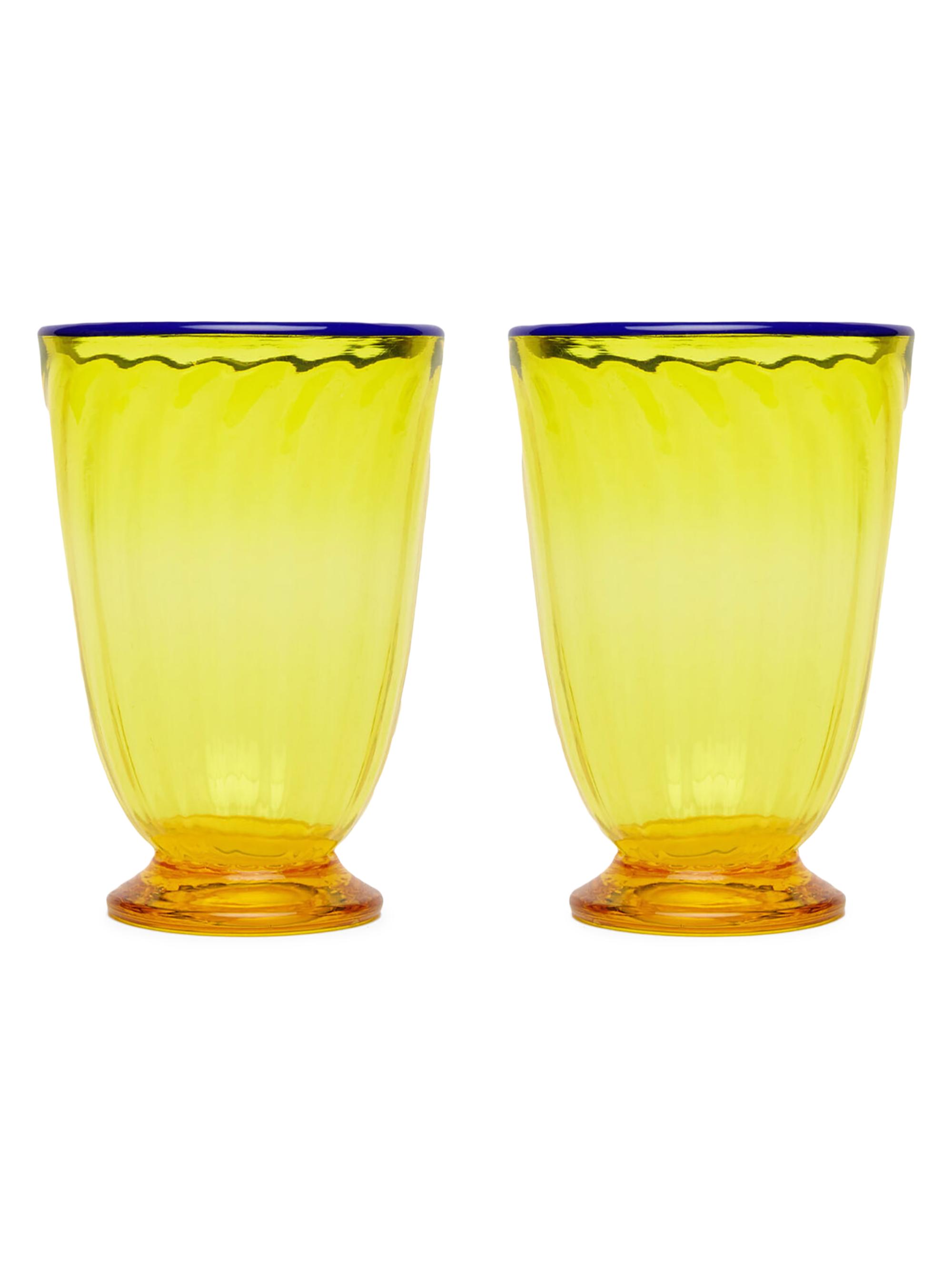 La DoubleJ Rainbow Glasses Set of 2 - Yellow
