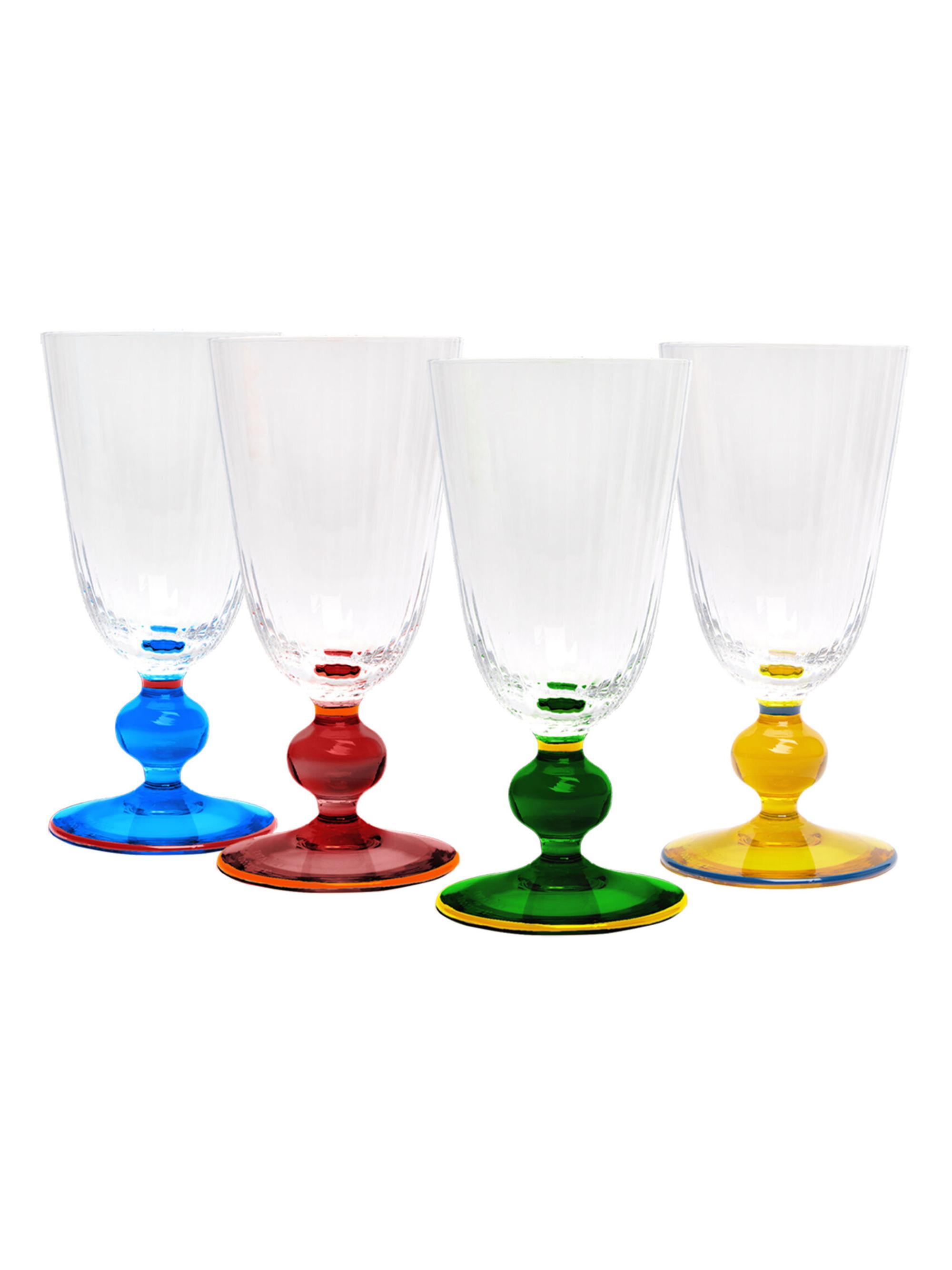 La DoubleJ Perfetto Wine Glasses Set of 4 - Mix Multicolor