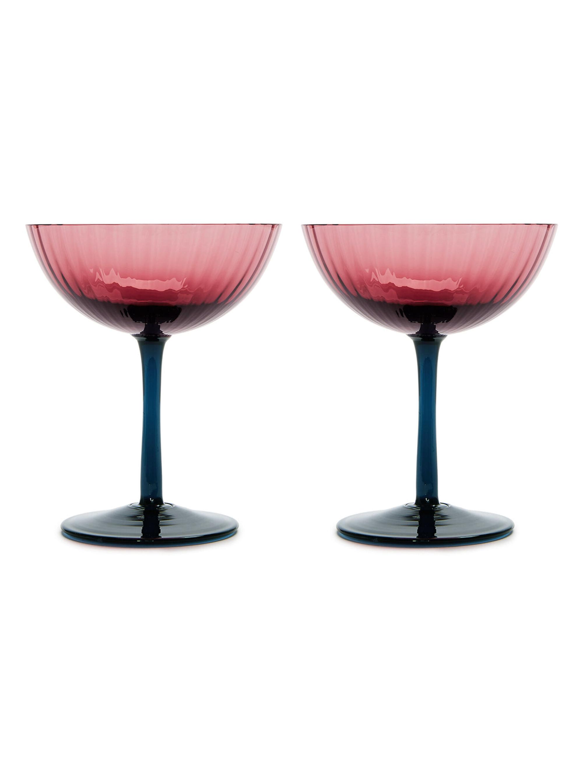 La DoubleJ Champagne Coupe Set Of 2 - Purple