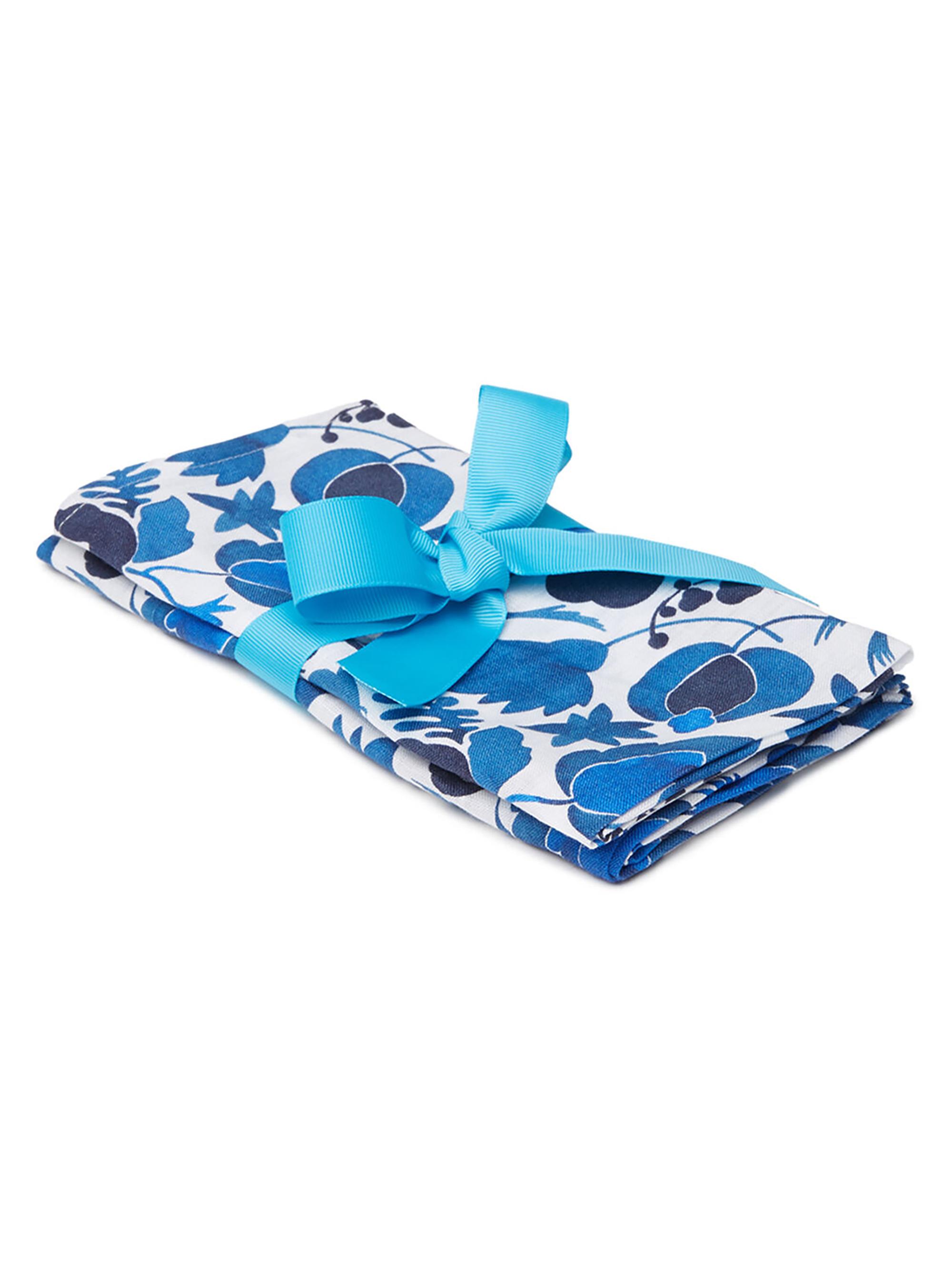 La DoubleJ Large Napkin Set of 2 - Wildbird Small Blue