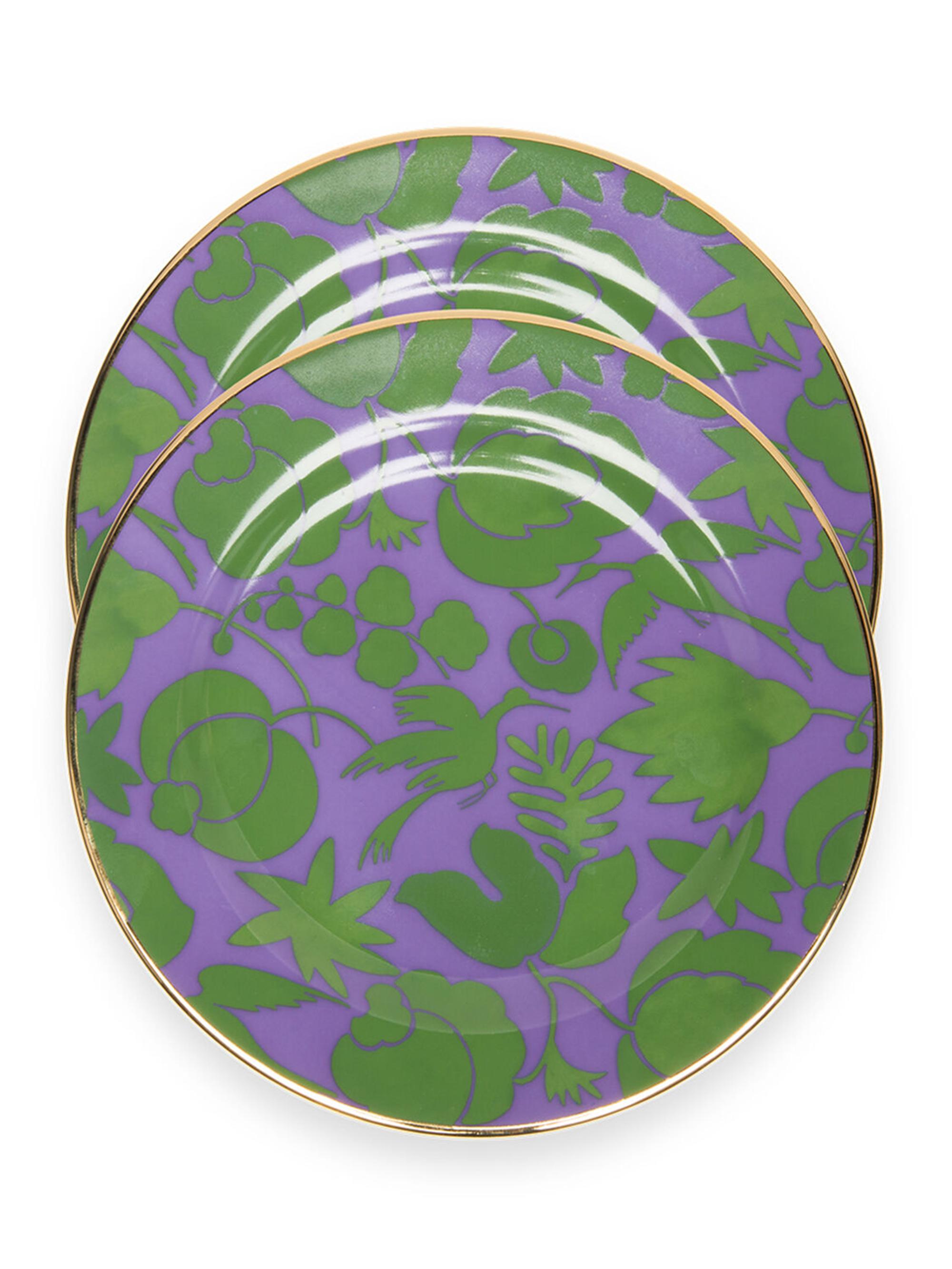 La DoubleJ Dessert Plates Set of 2 - Green Lilac