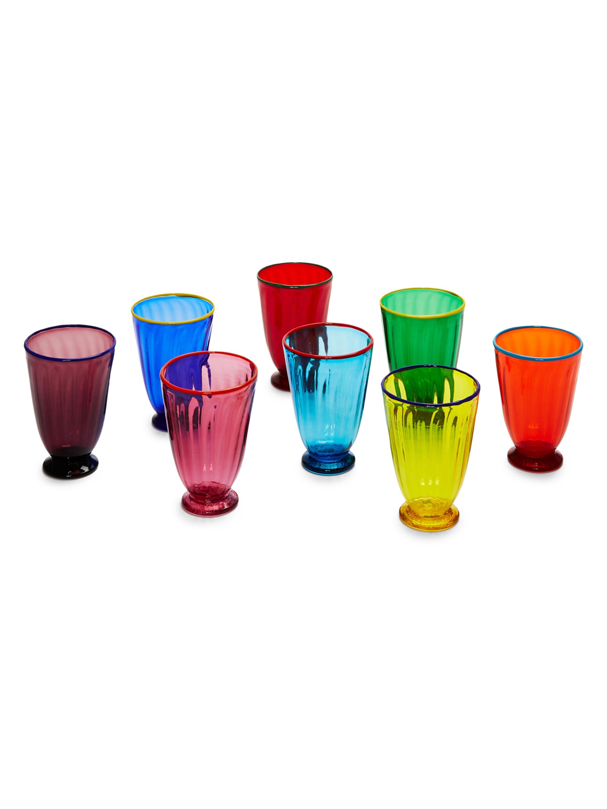 La DoubleJ Rainbow Glasses Set of 8 - Mix Multicolor