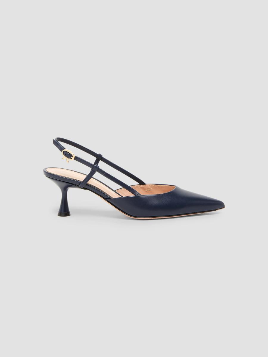 Gianvito Rossi Ascent 55MM Leather Slingback Pumps | Saks Fifth Avenue