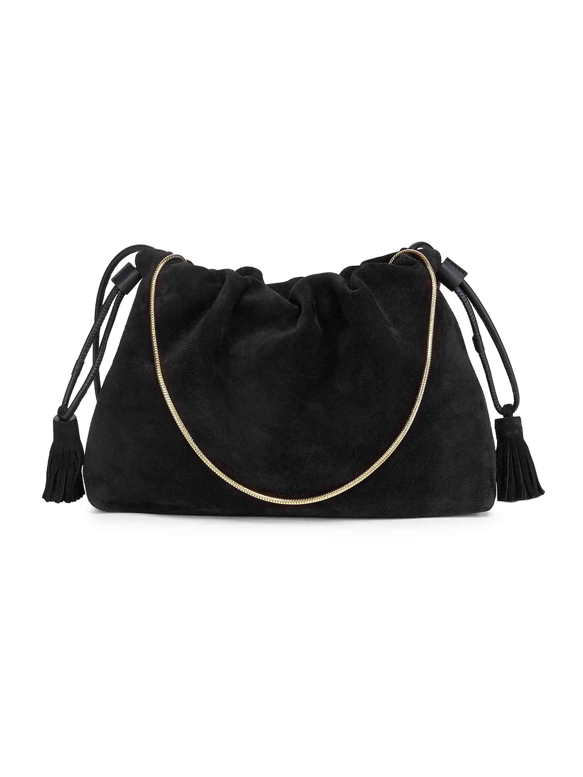 Veronica Beard Women's Suede Shoulder Bag - Black