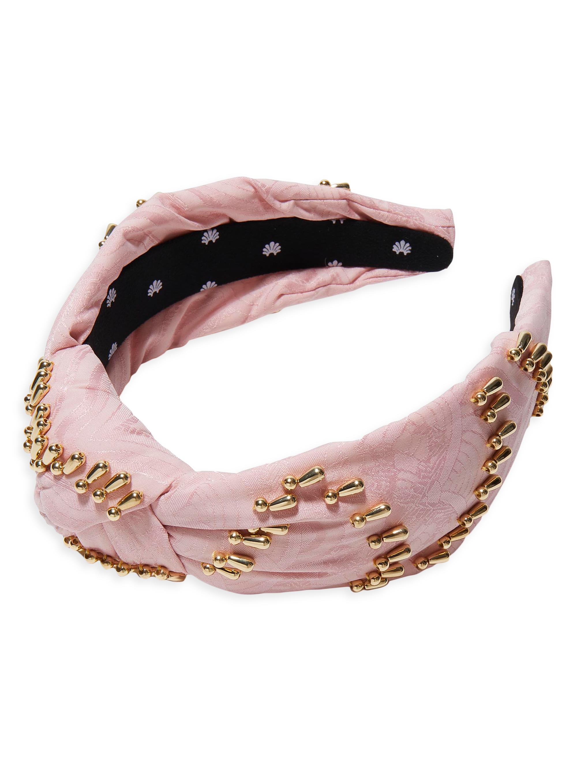 Lele Sadoughi Women's Knotted Venus Embellished Headband - Pink Lemonade