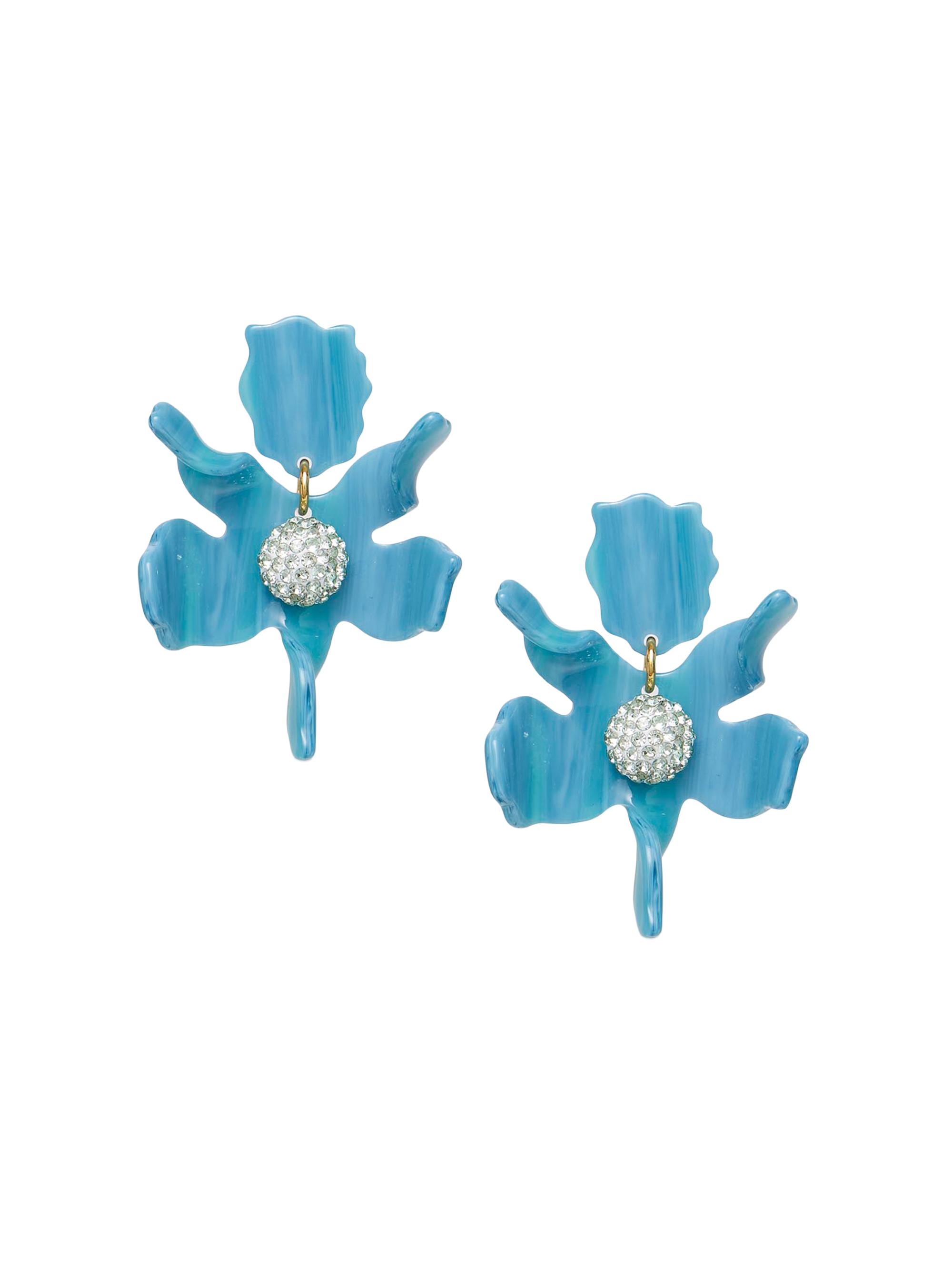 Lele Sadoughi Women's  Crystal Lily Glass Crystal Stud Earrings - Azure