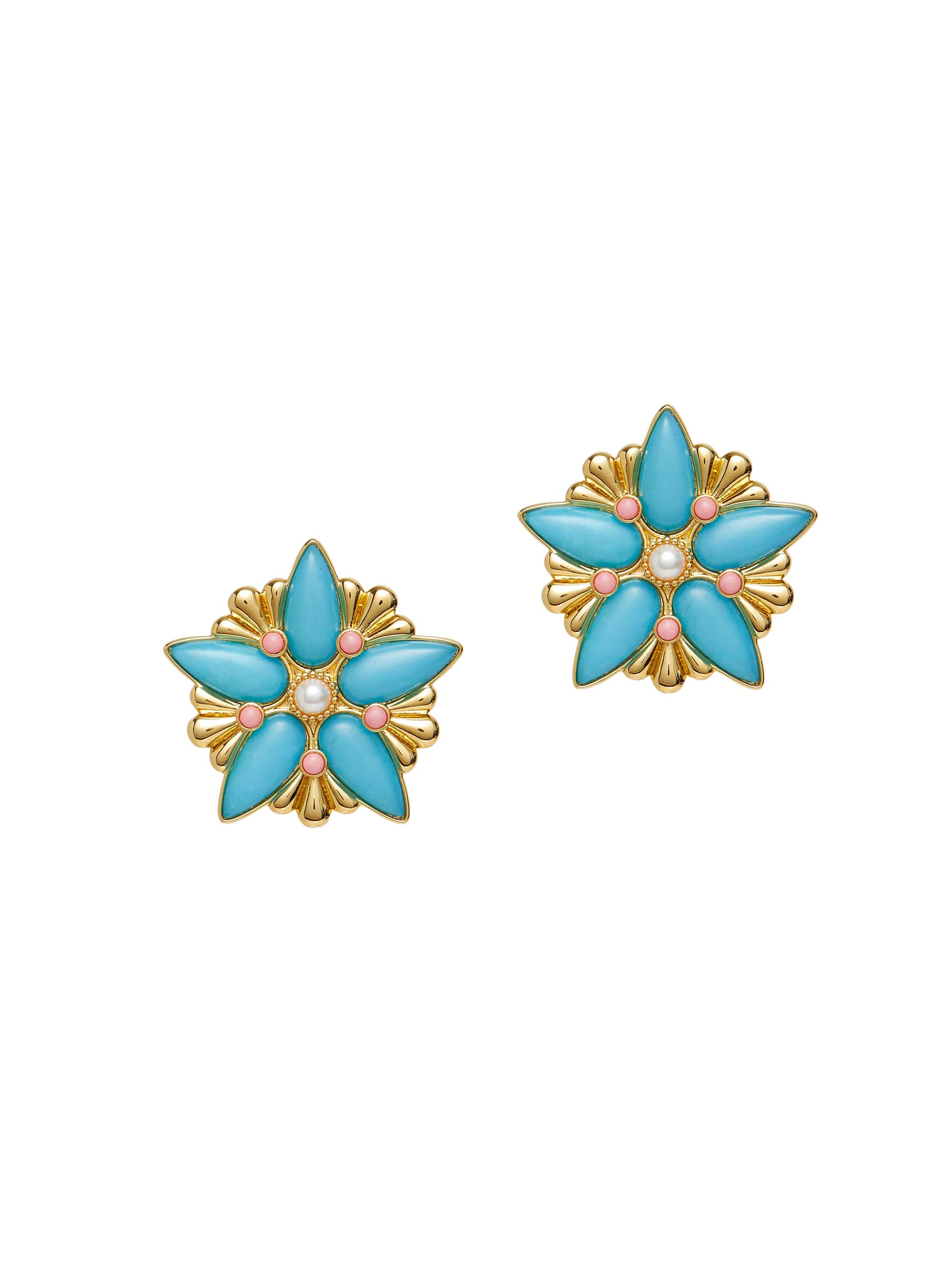 Lele Sadoughi Women's Astra 14K-Gold-Plated, Turquoise & Imitation Pearl Drop Earrings - Azure