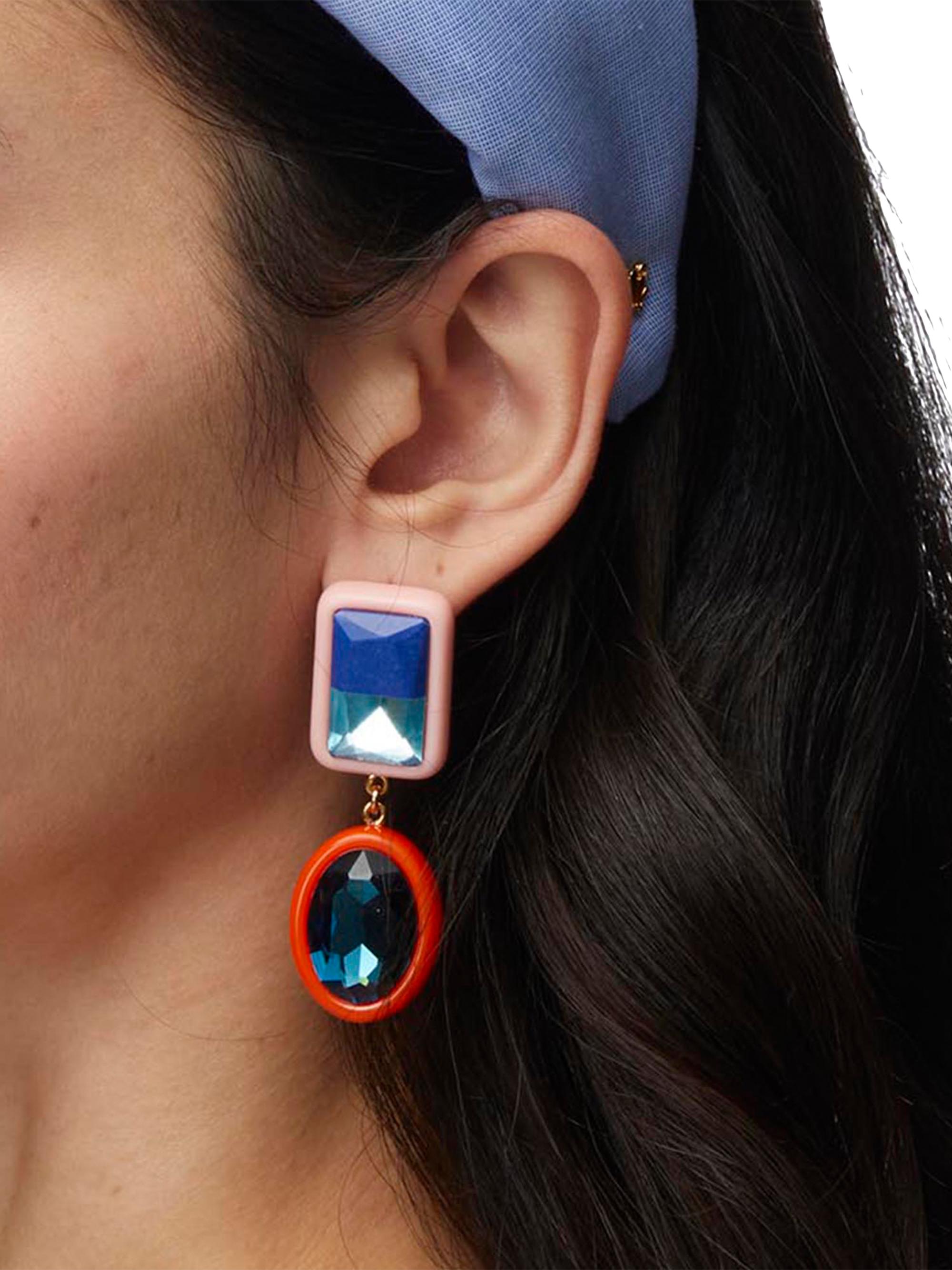 Lele Sadoughi Duo Drop 14K-Gold-Plated, Glass Crystal & Resin Drop
